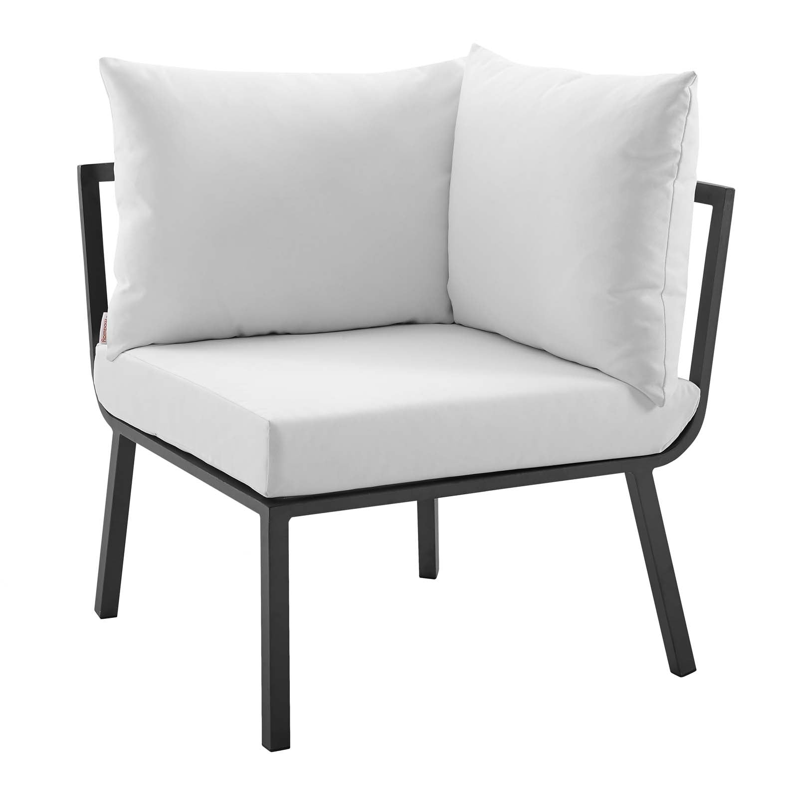 Modway Outdoor Conversation Sets - Riverside 6 Piece Outdoor Conversation Aluminum Set Gray White