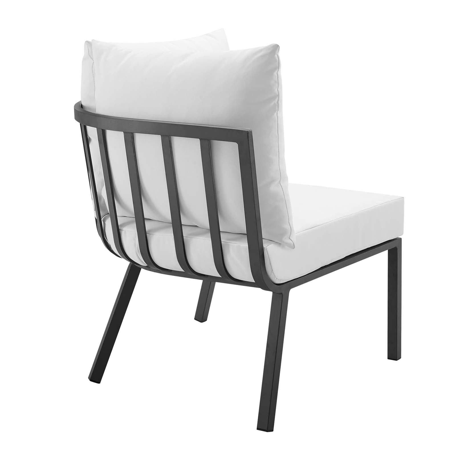Modway Outdoor Conversation Sets - Riverside 6 Piece Outdoor Conversation Aluminum Set Gray White