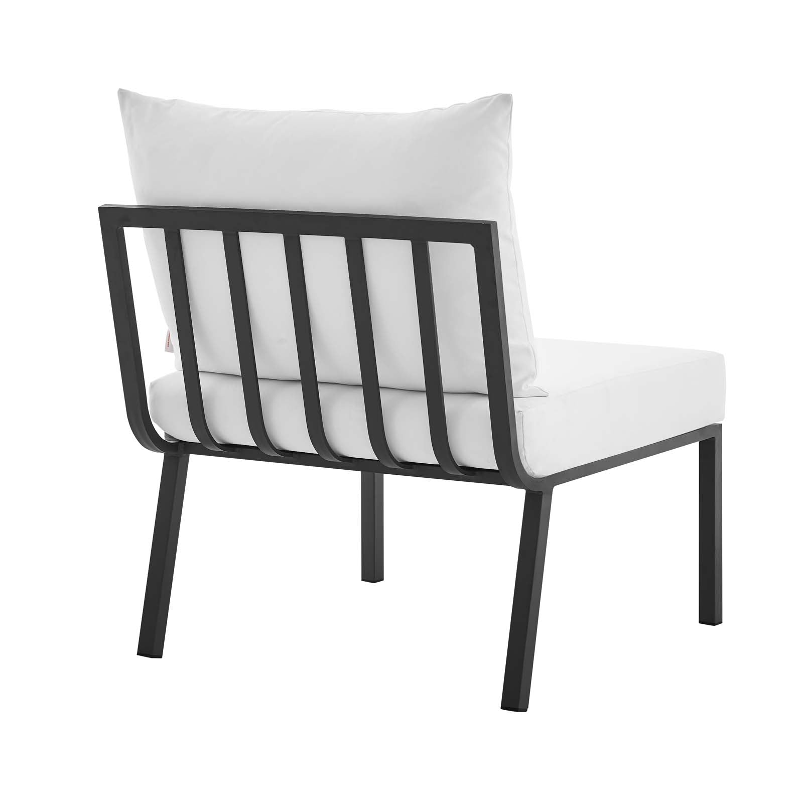 Modway Outdoor Conversation Sets - Riverside 6 Piece Outdoor Conversation Aluminum Set Gray White