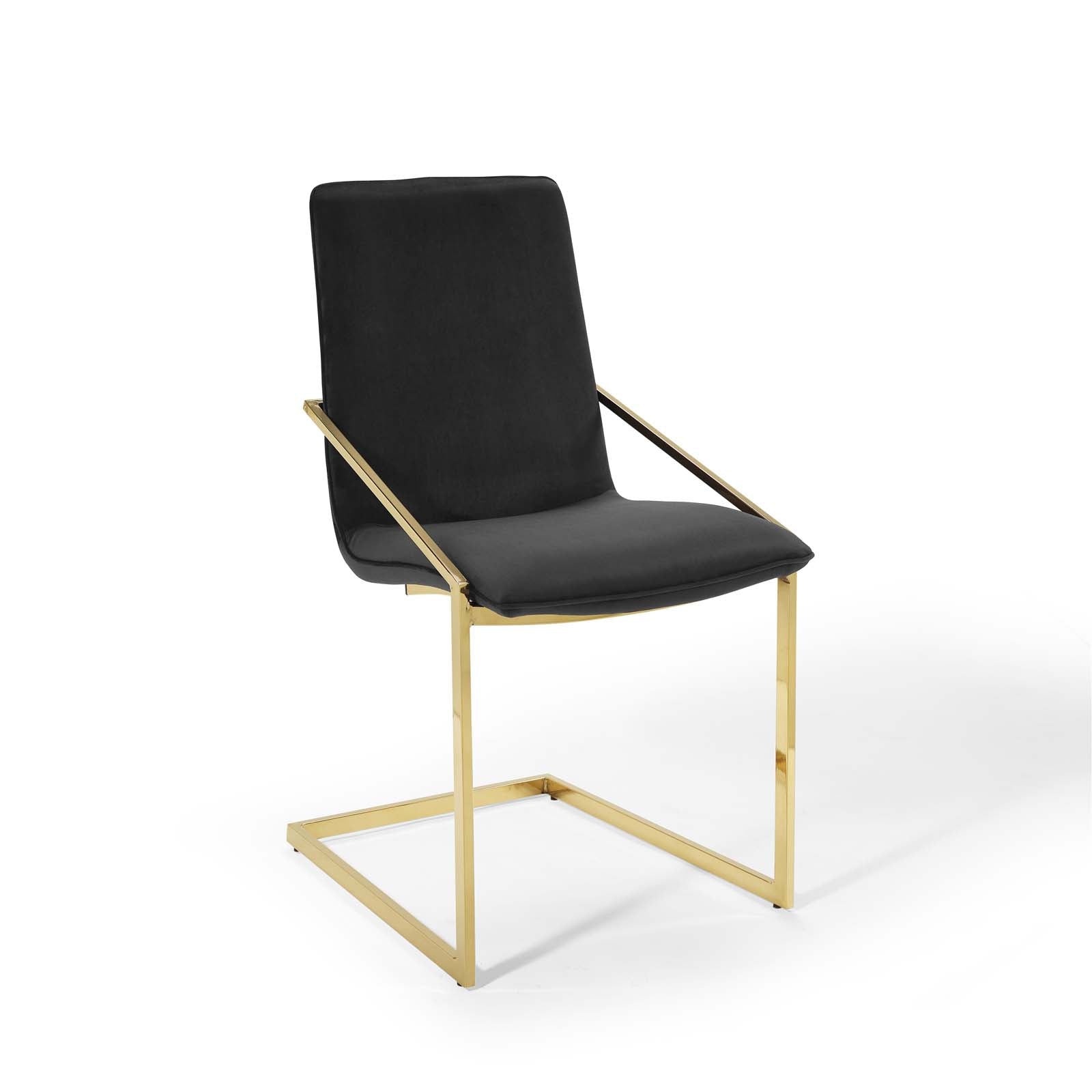 Modway Dining Chairs - Pitch Performance Velvet Dining Armchair Gold Black
