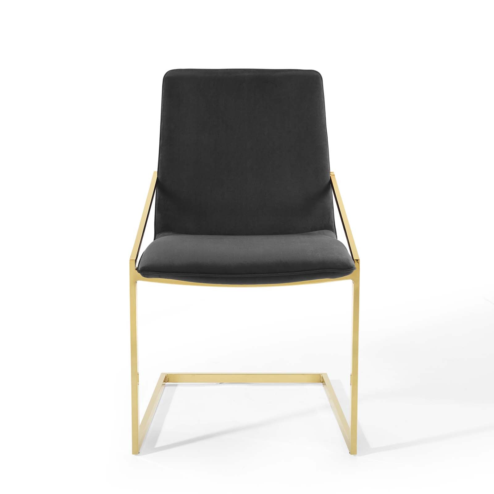 Modway Dining Chairs - Pitch Performance Velvet Dining Armchair Gold Black