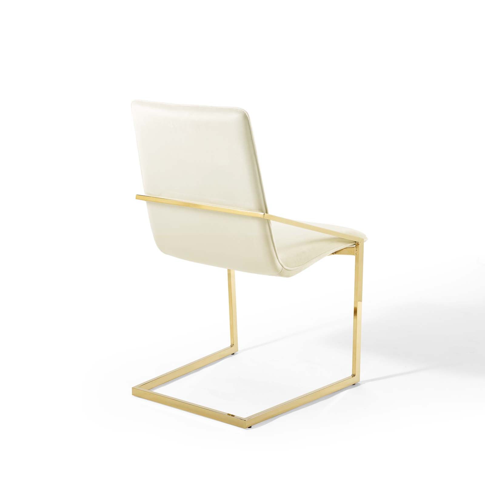 Modway Dining Chairs - Pitch Performance Velvet Dining Armchair Gold Ivory