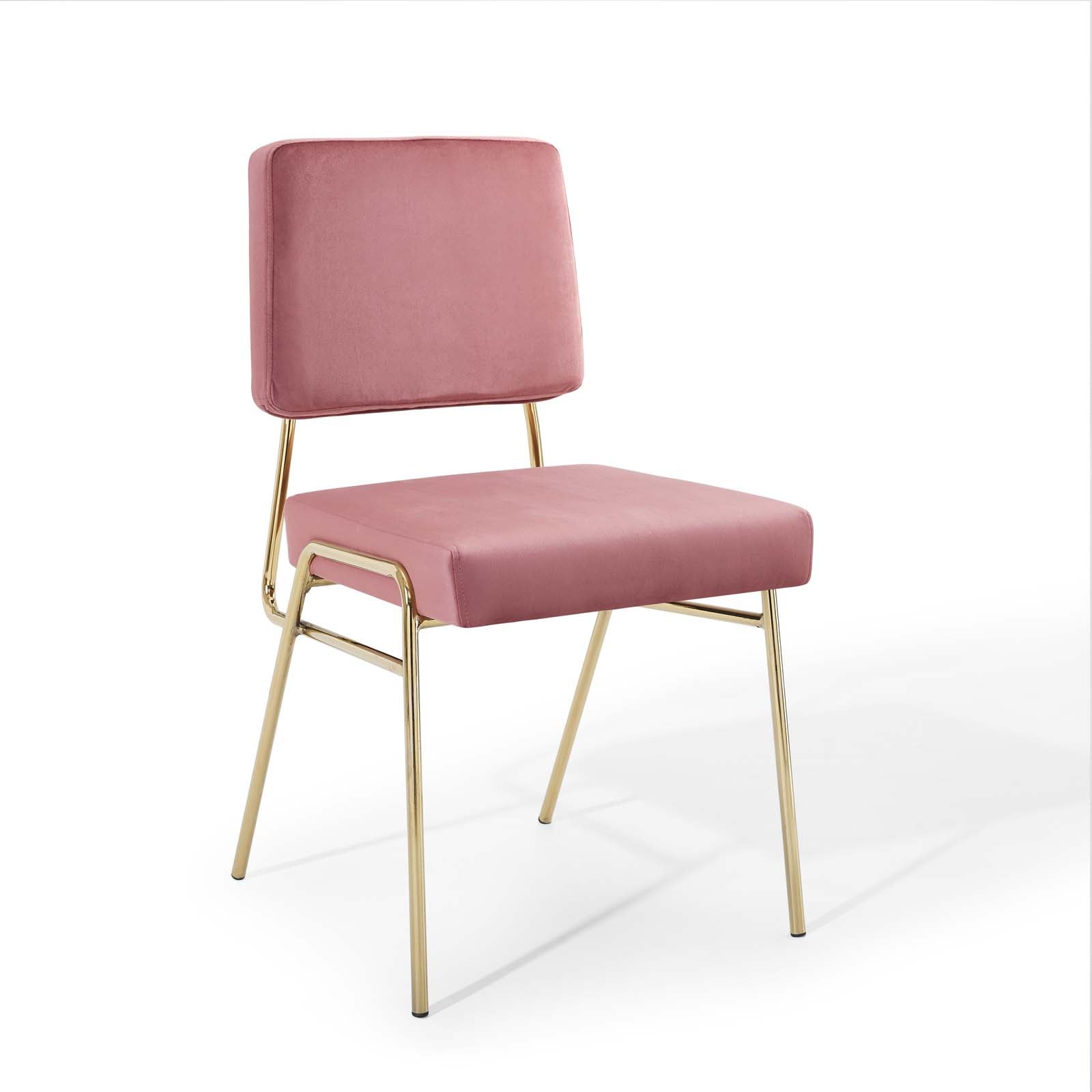 Modway Dining Chairs - Craft Performance Dining Side Chair Gold & Dusty Rose