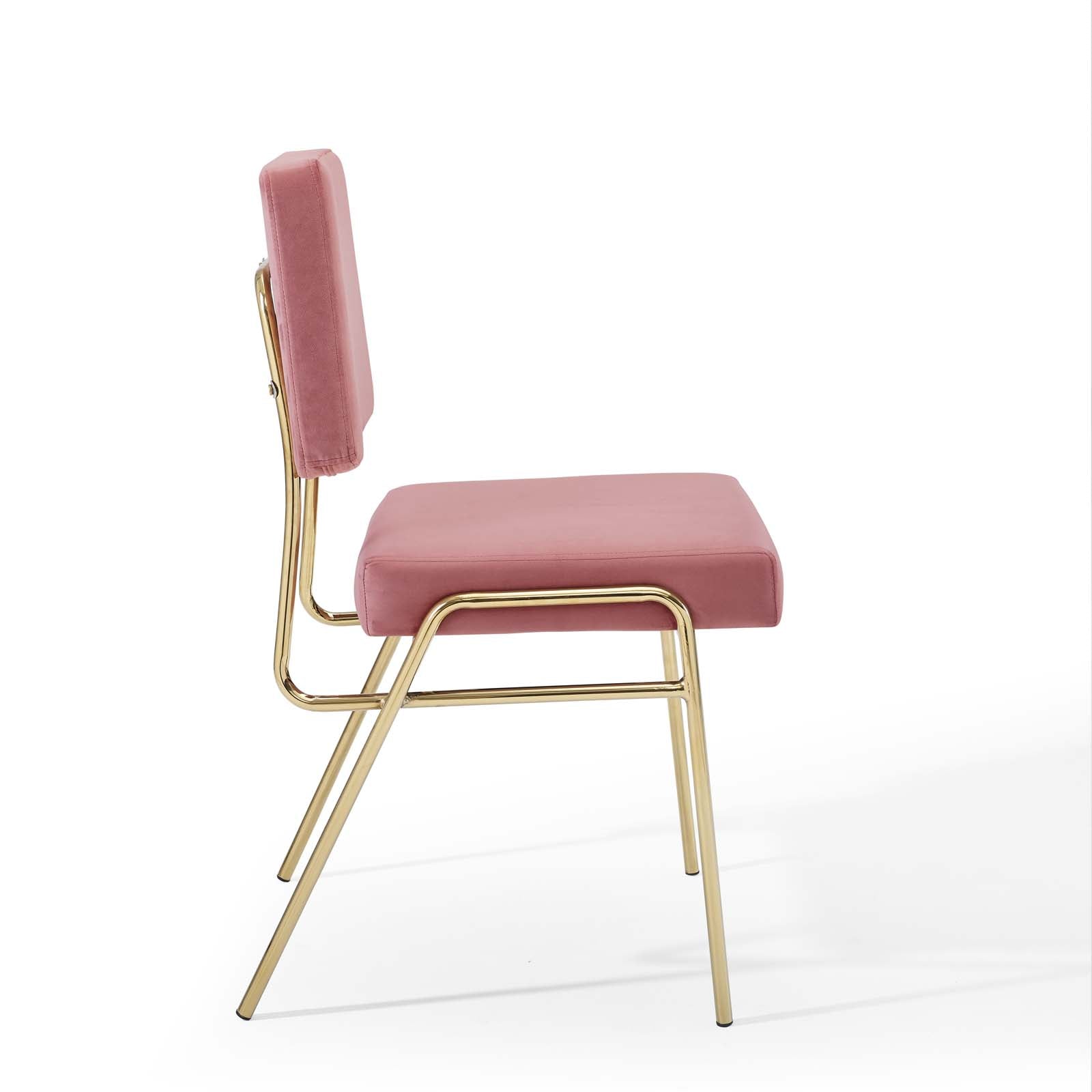 Modway Dining Chairs - Craft Performance Dining Side Chair Gold & Dusty Rose