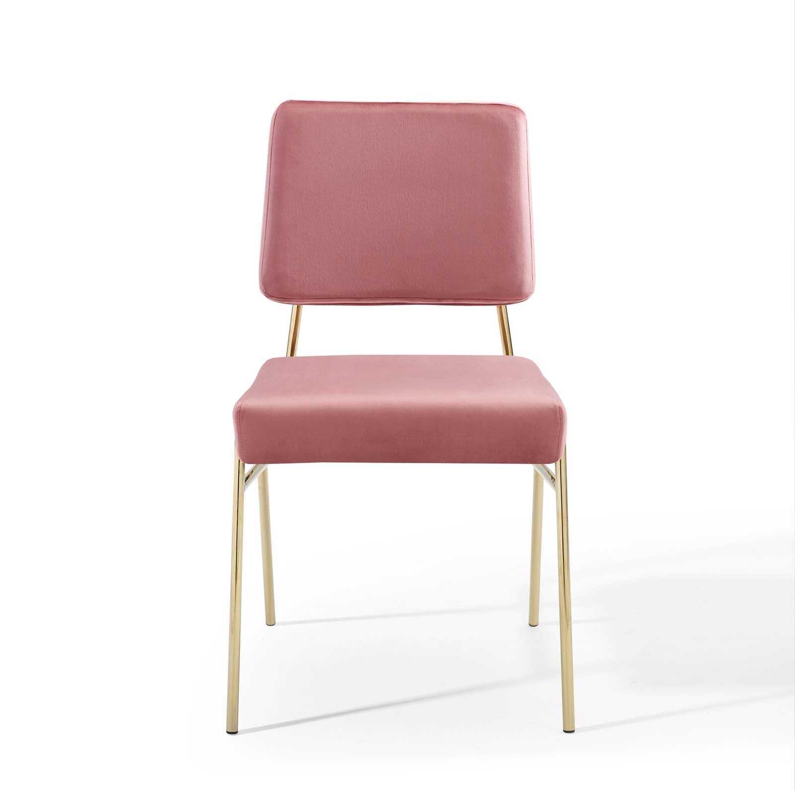 Modway Dining Chairs - Craft Performance Dining Side Chair Gold & Dusty Rose