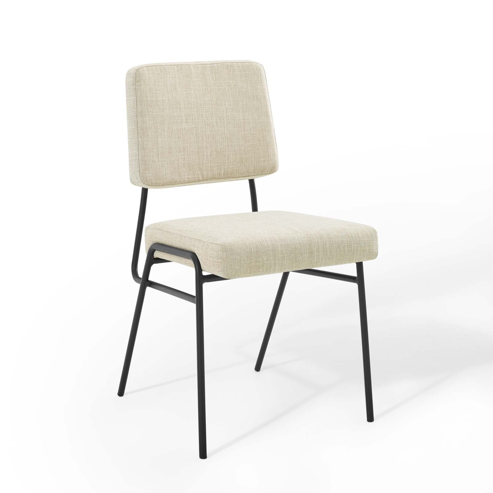 Modway Dining Chairs - Craft Upholstered Fabric Dining Side Chair Black Beige