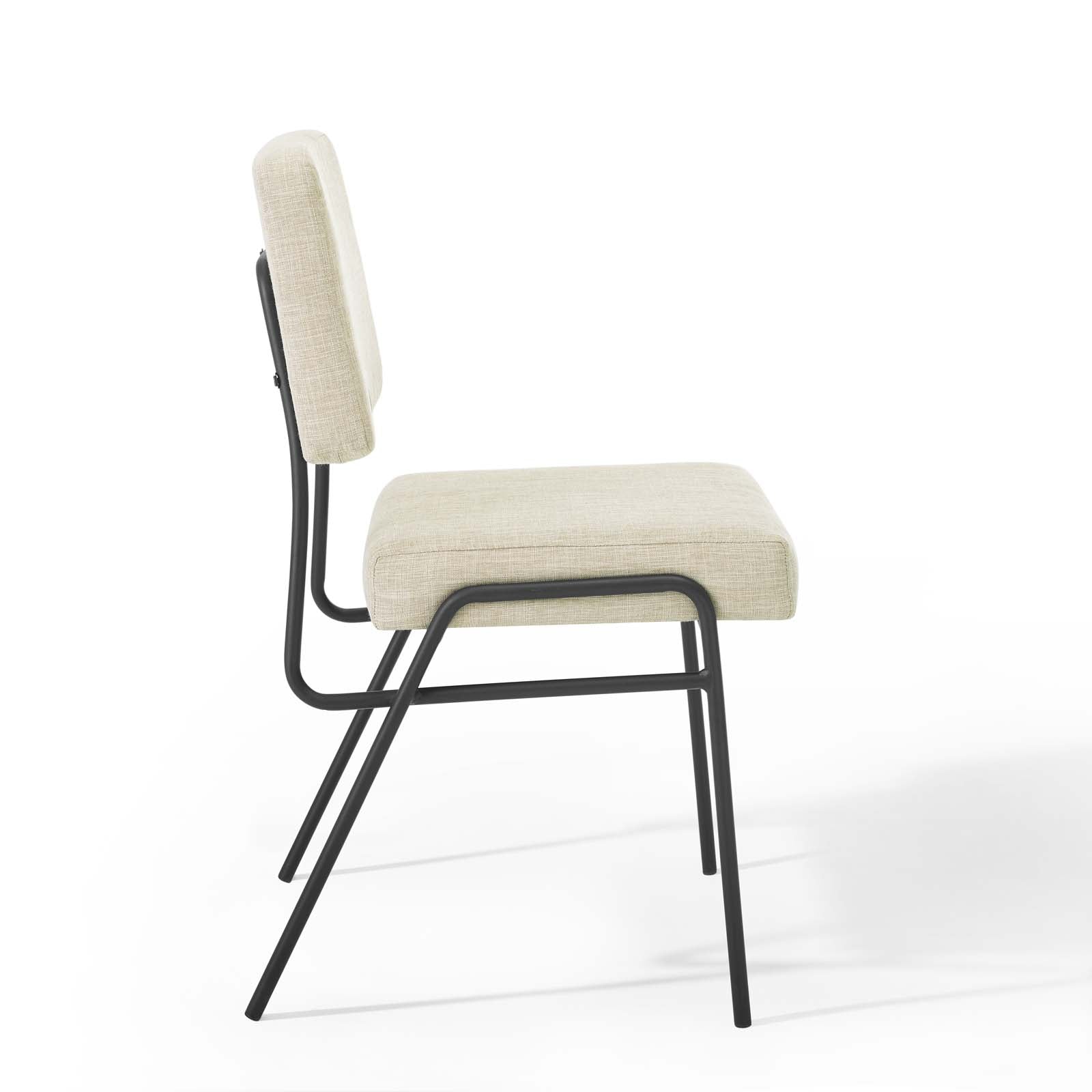 Modway Dining Chairs - Craft Upholstered Fabric Dining Side Chair Black Beige