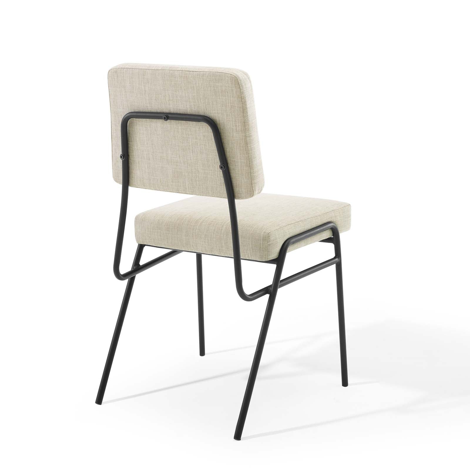 Modway Dining Chairs - Craft Upholstered Fabric Dining Side Chair Black Beige