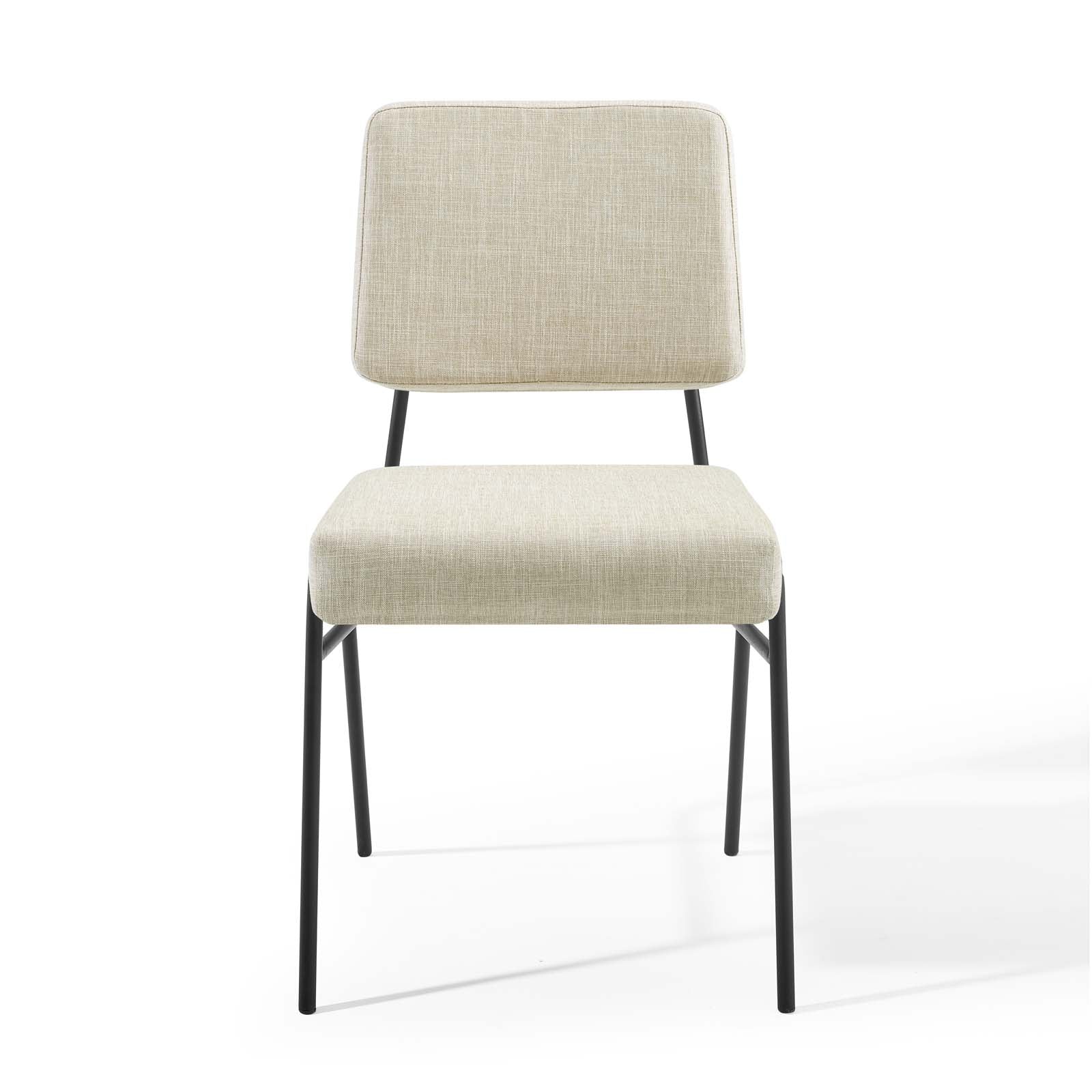 Modway Dining Chairs - Craft Upholstered Fabric Dining Side Chair Black Beige