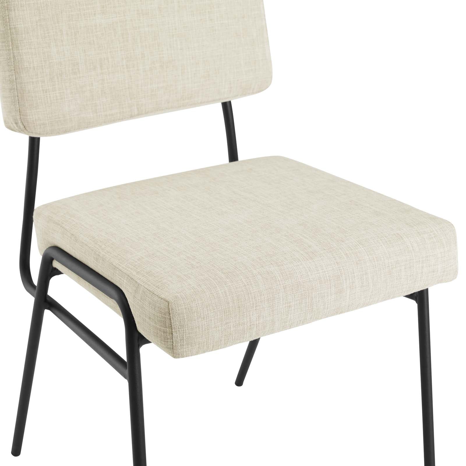 Modway Dining Chairs - Craft Upholstered Fabric Dining Side Chair Black Beige