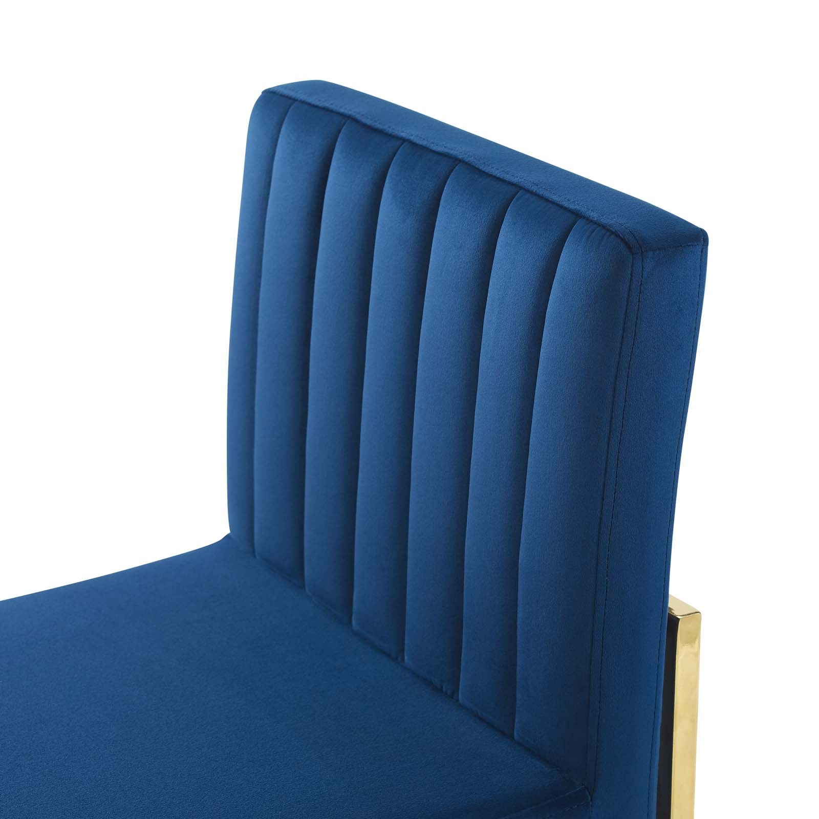 Modway Dining Chairs - Carriage Channel Tufted Performance Dining Chair Gold & Navy