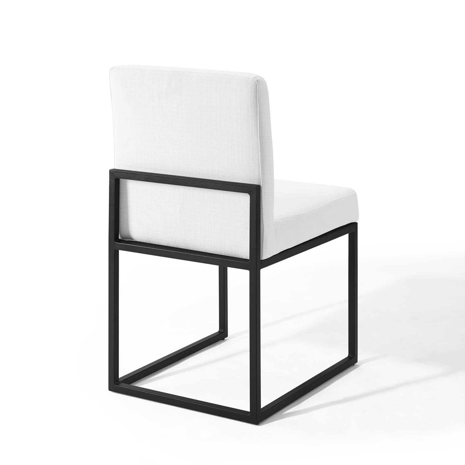 Modway Dining Chairs - Carriage Channel Tufted Dining Chair Black & White