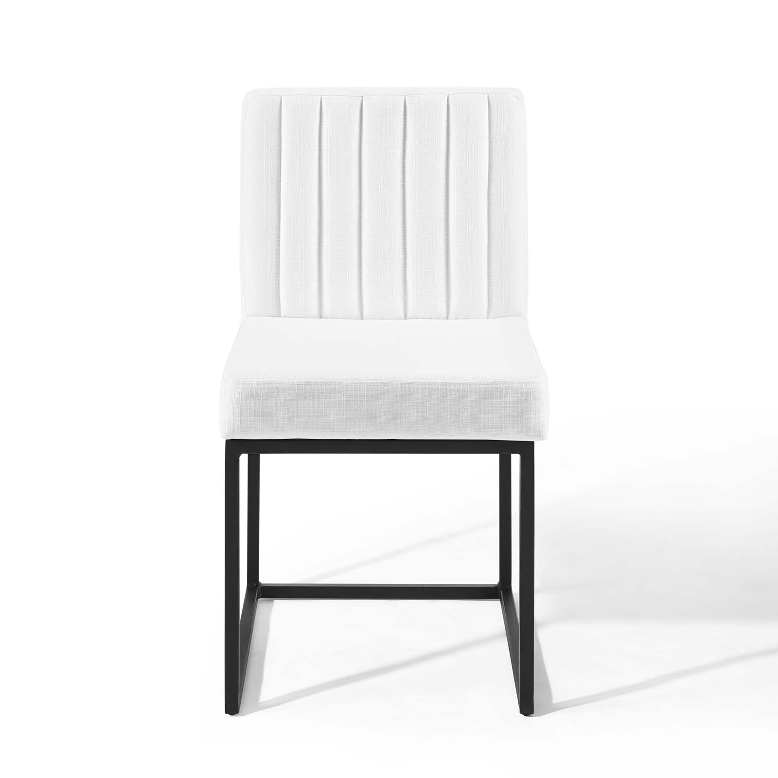 Modway Dining Chairs - Carriage Channel Tufted Dining Chair Black & White