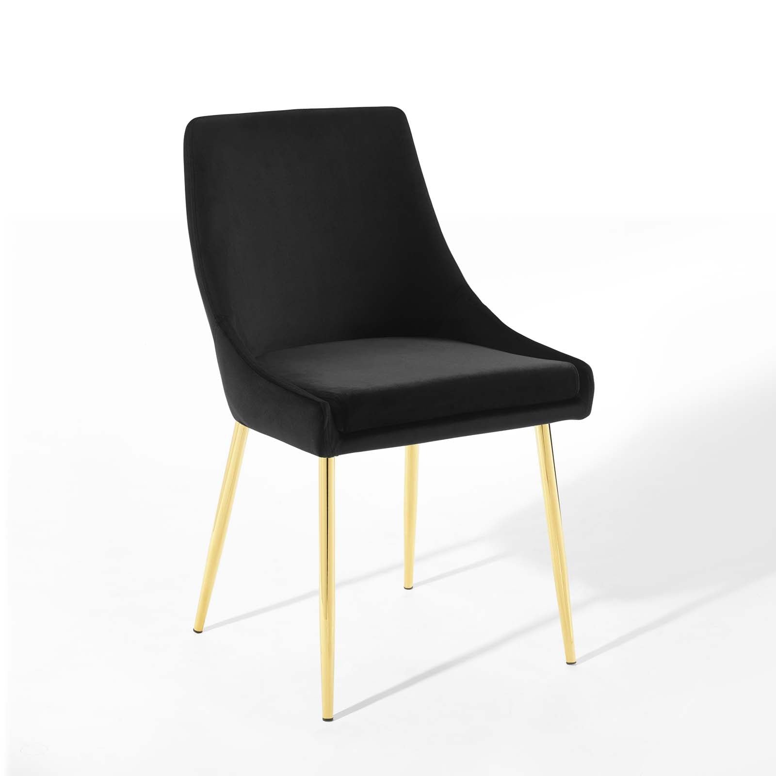 Viscount Performance Velvet Dining Chairs - ( Set of 2 ) Gold Black