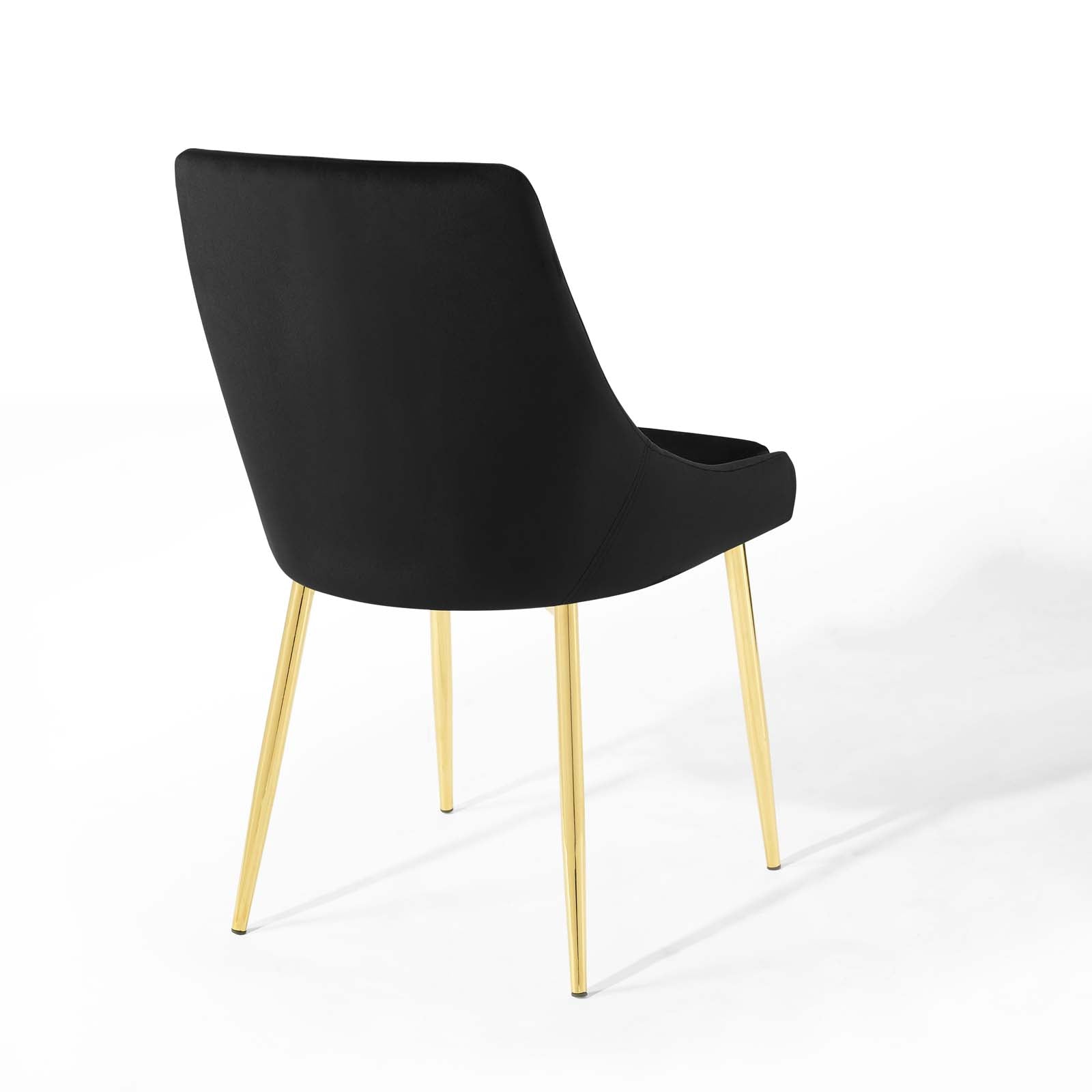 Viscount Performance Velvet Dining Chairs - ( Set of 2 ) Gold Black