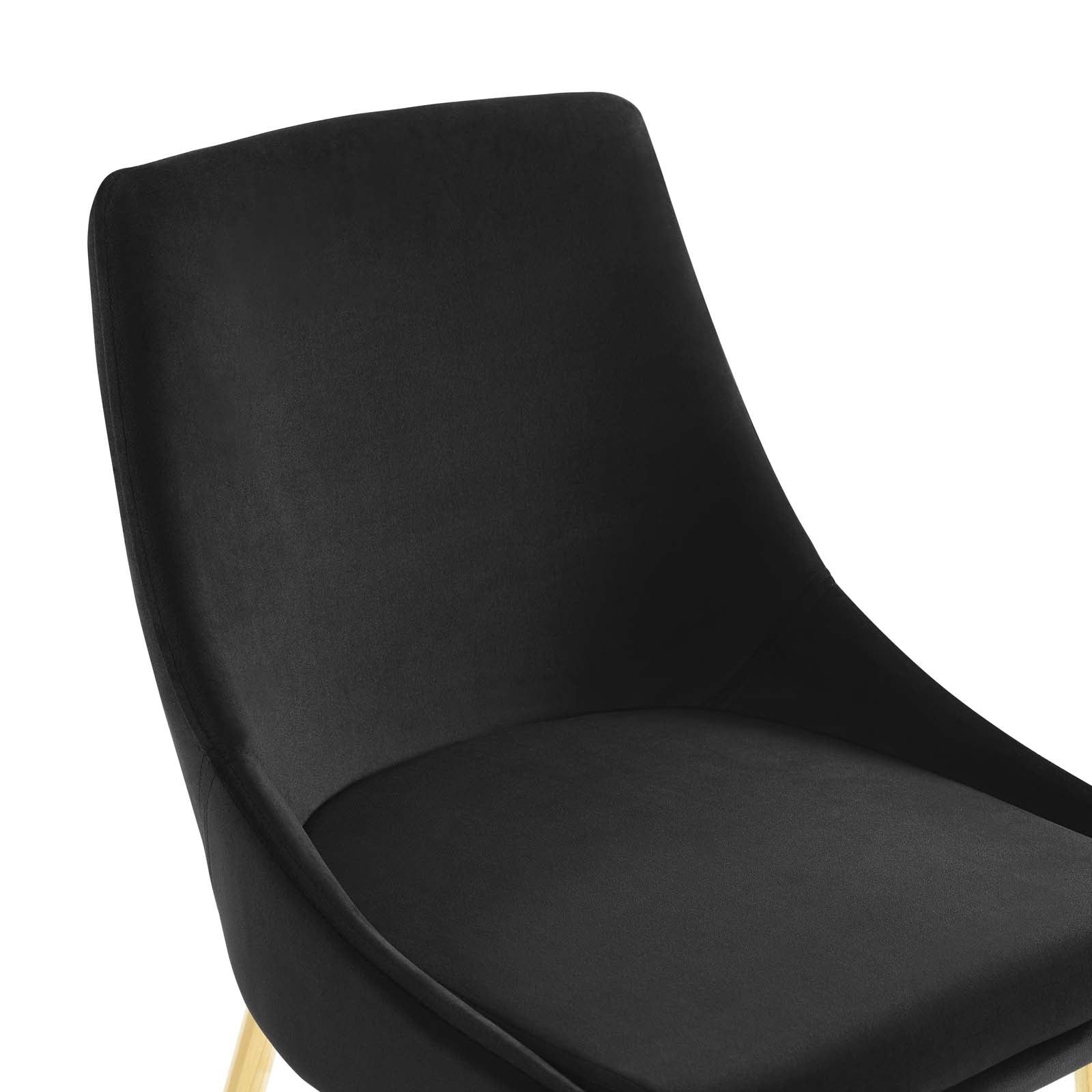 Viscount Performance Velvet Dining Chairs - ( Set of 2 ) Gold Black