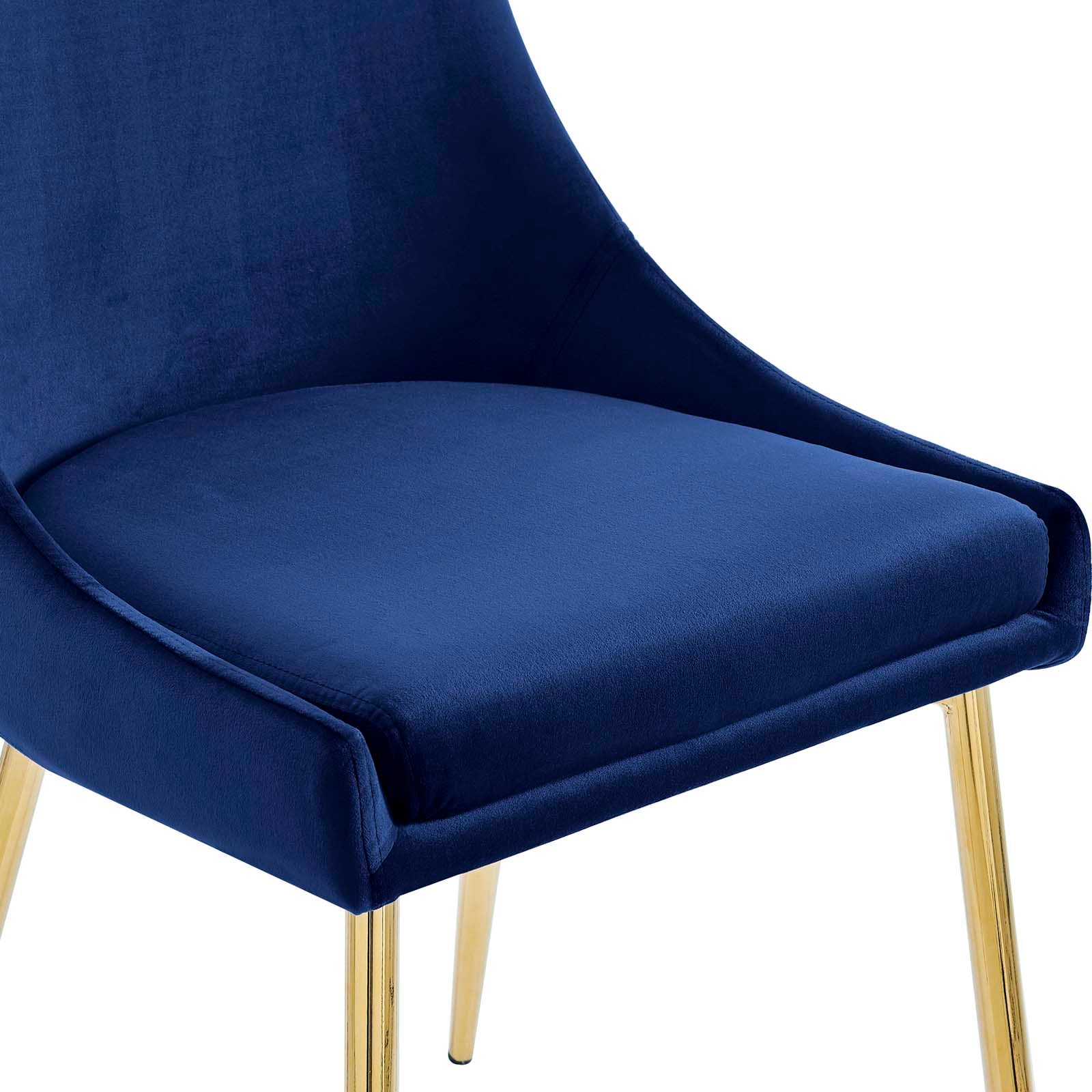 Viscount Performance Velvet Dining Chairs - Set of 2 Gold Navy