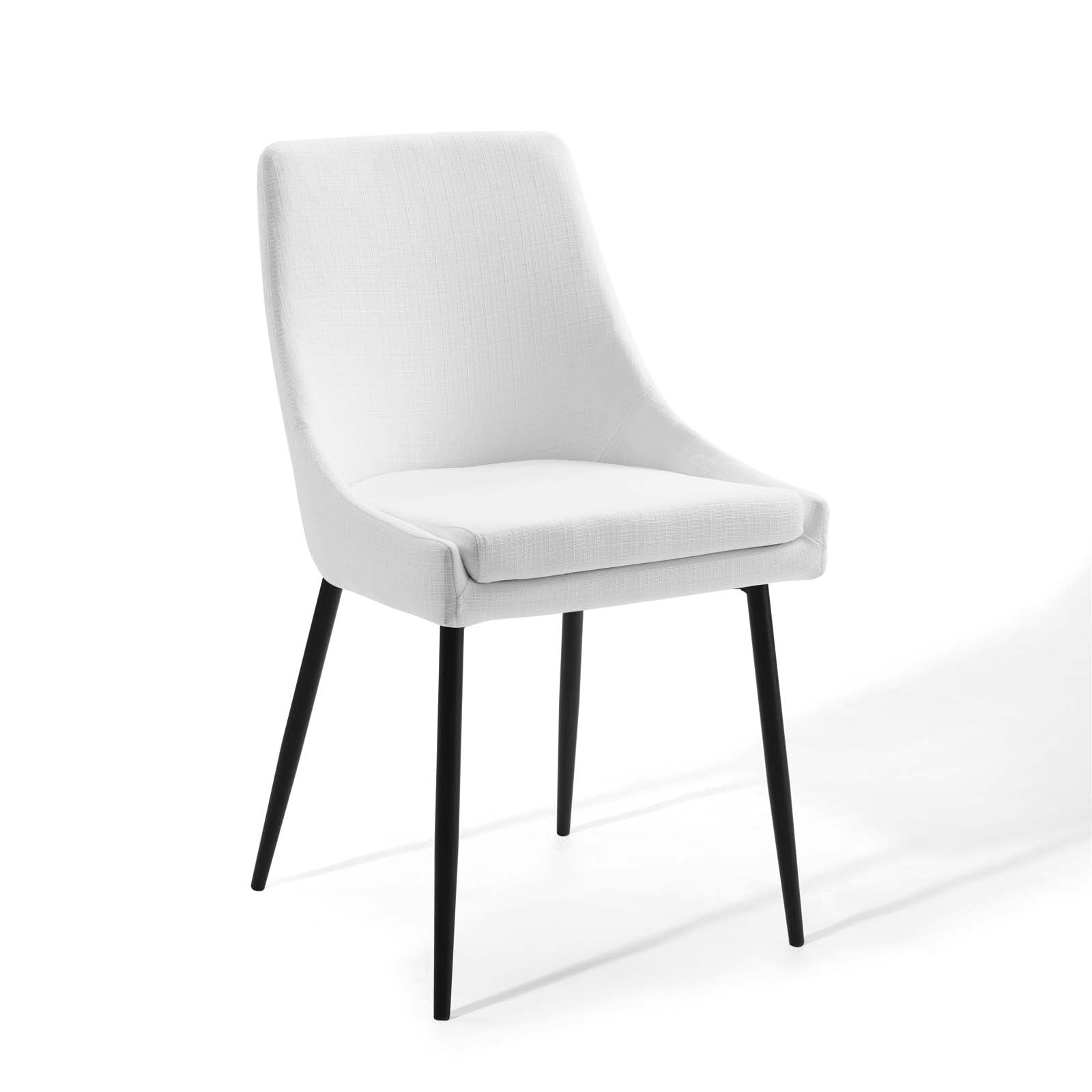 Viscount Upholstered Fabric Dining Chairs - Set of 2 Black White