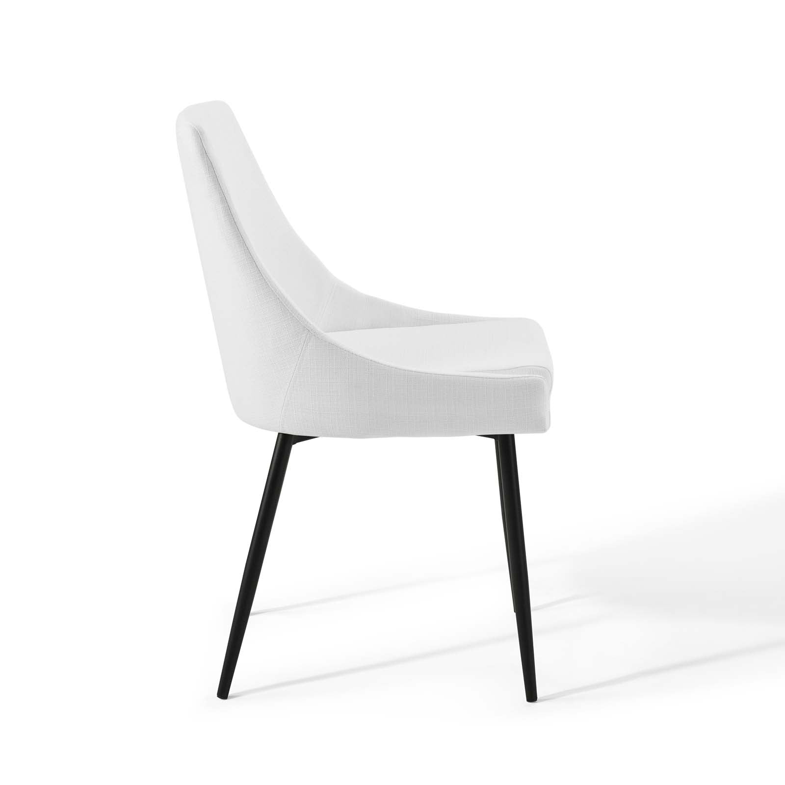Viscount Upholstered Fabric Dining Chairs - Set of 2 Black White