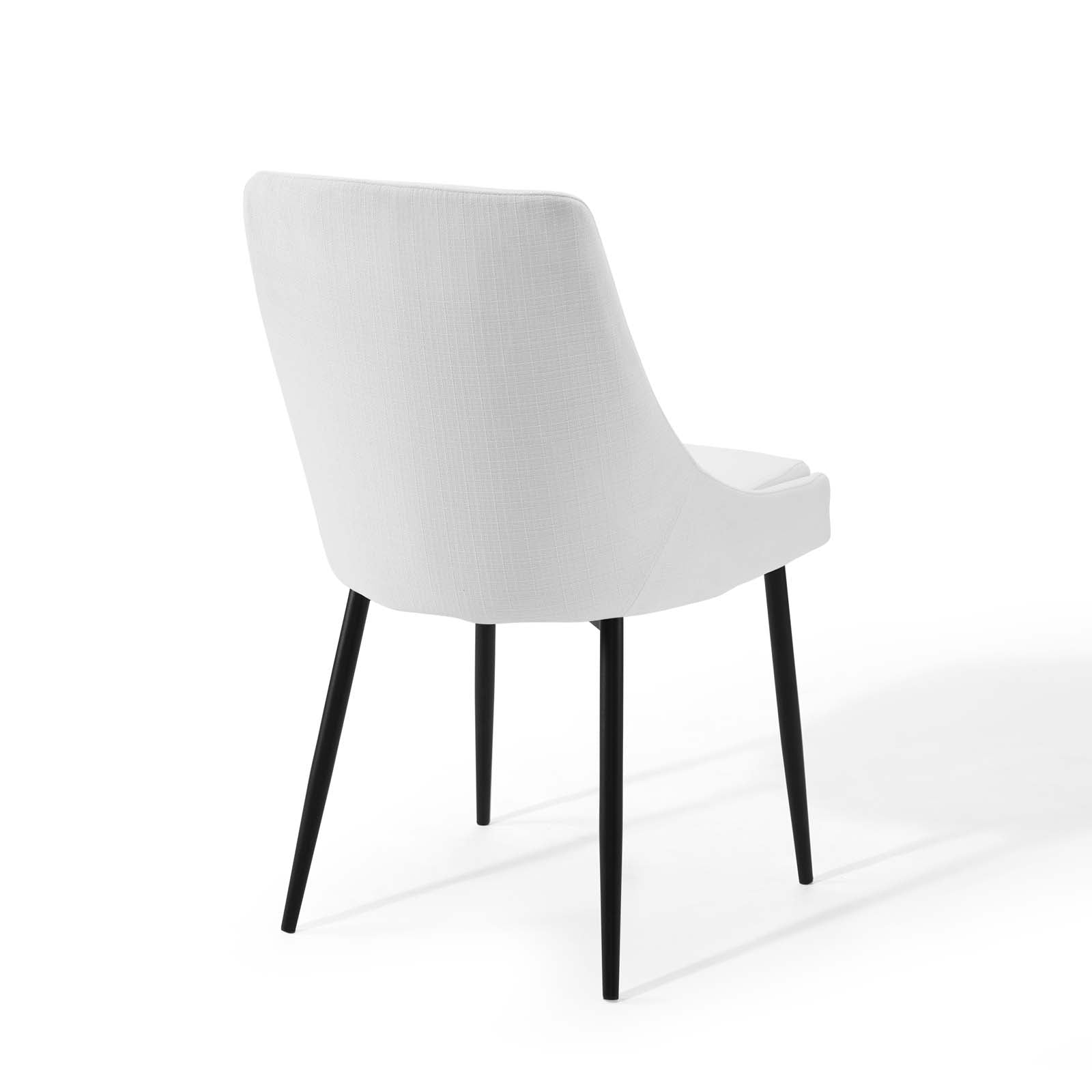 Viscount Upholstered Fabric Dining Chairs - Set of 2 Black White