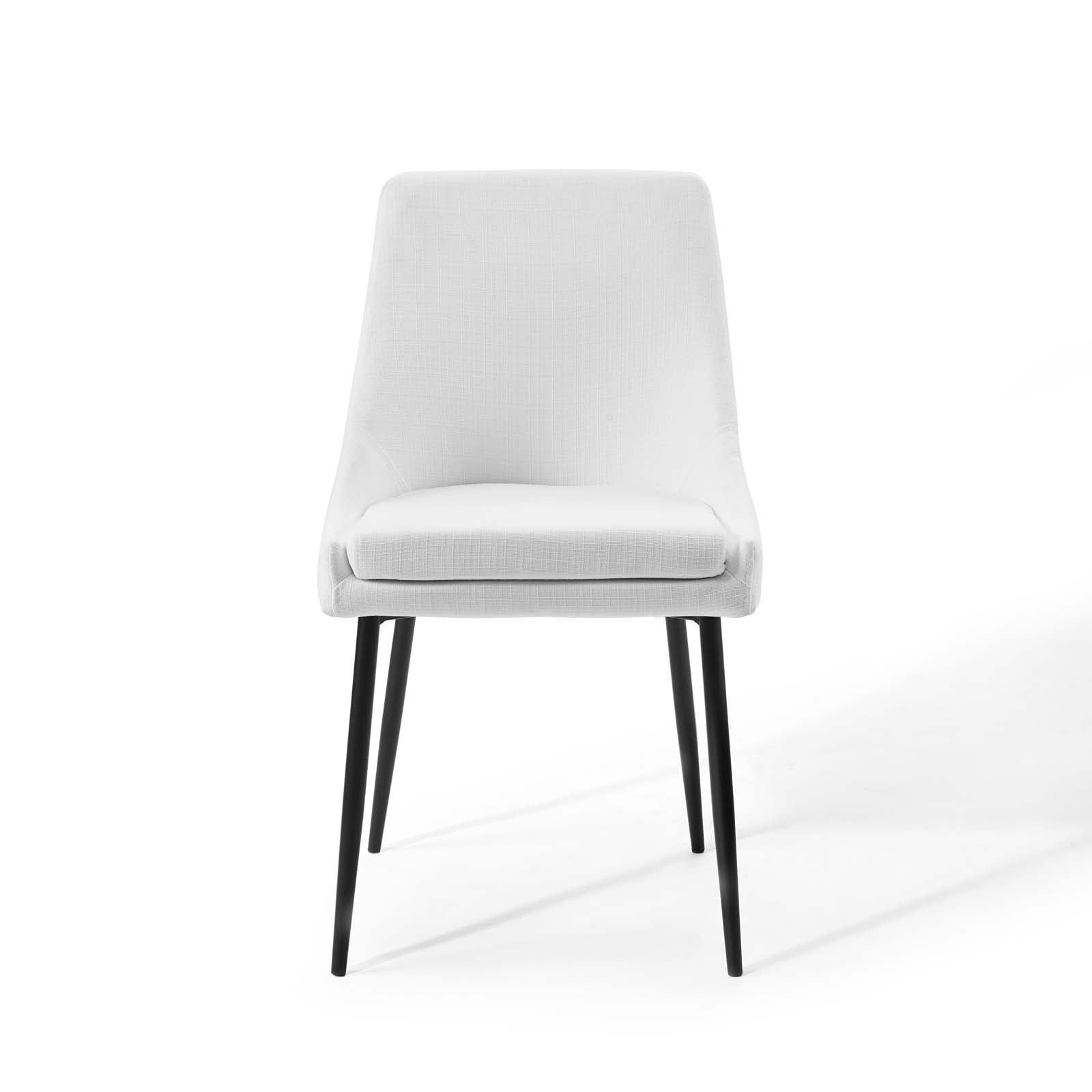 Viscount Upholstered Fabric Dining Chairs - Set of 2 Black White