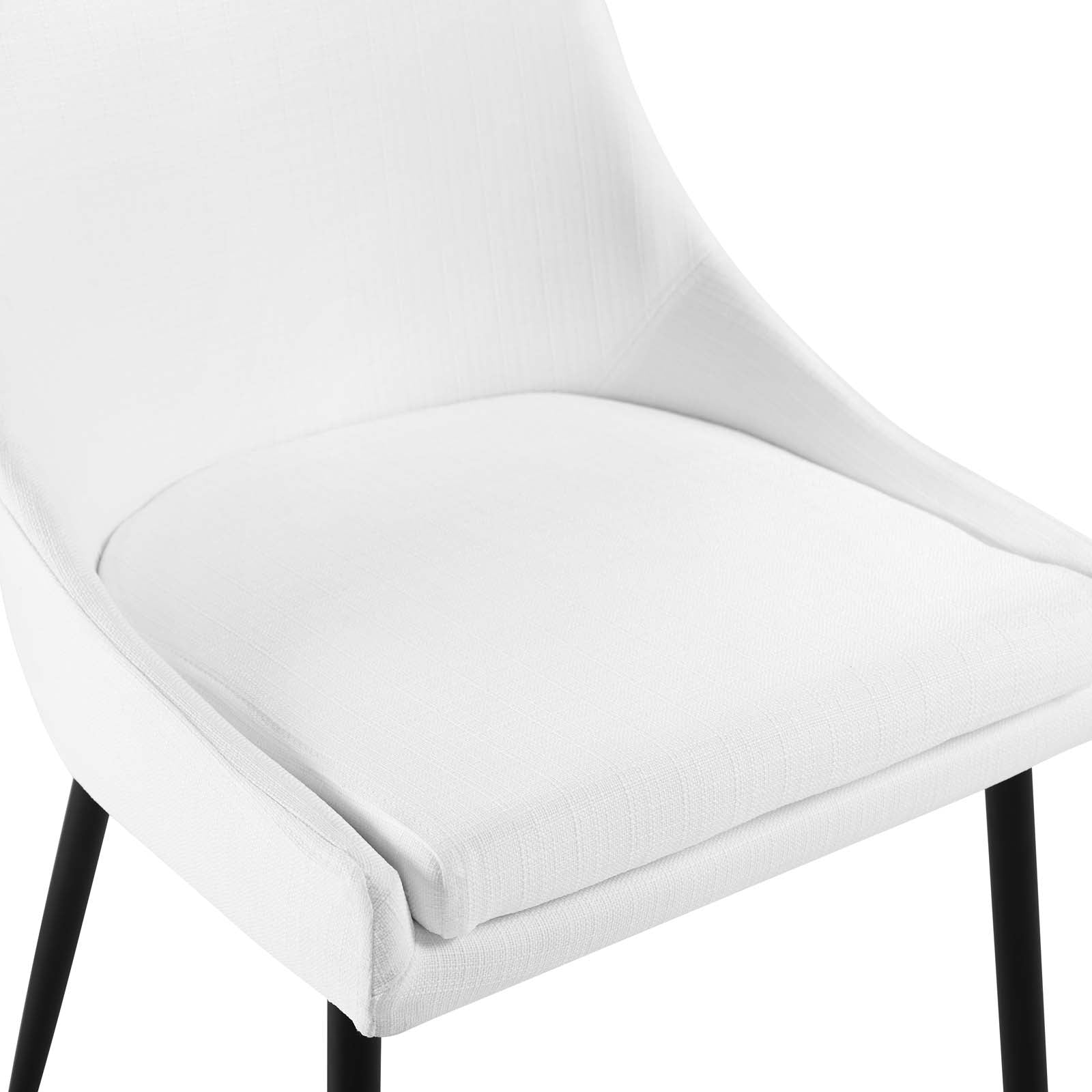 Viscount Upholstered Fabric Dining Chairs - Set of 2 Black White