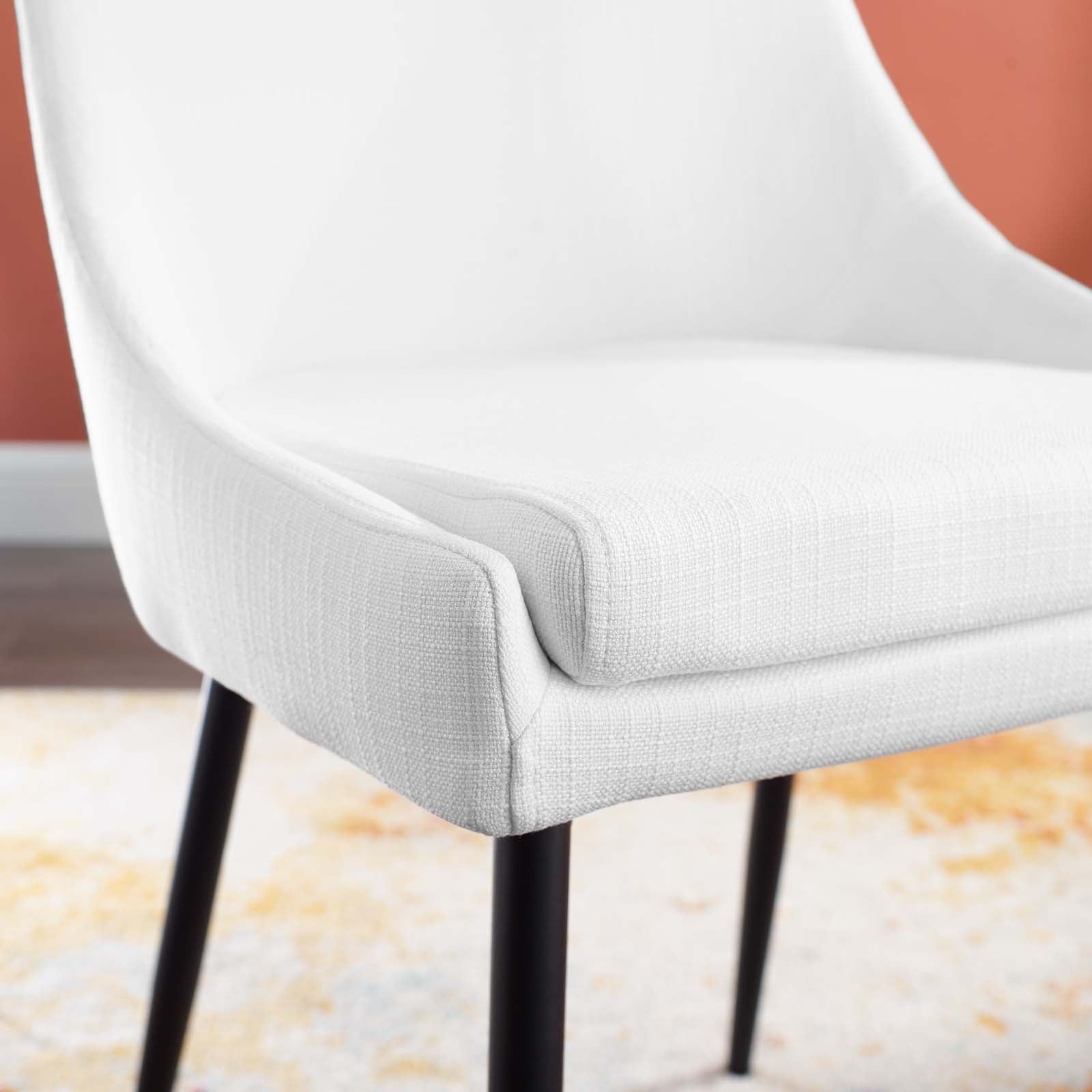 Viscount Upholstered Fabric Dining Chairs - Set of 2 Black White