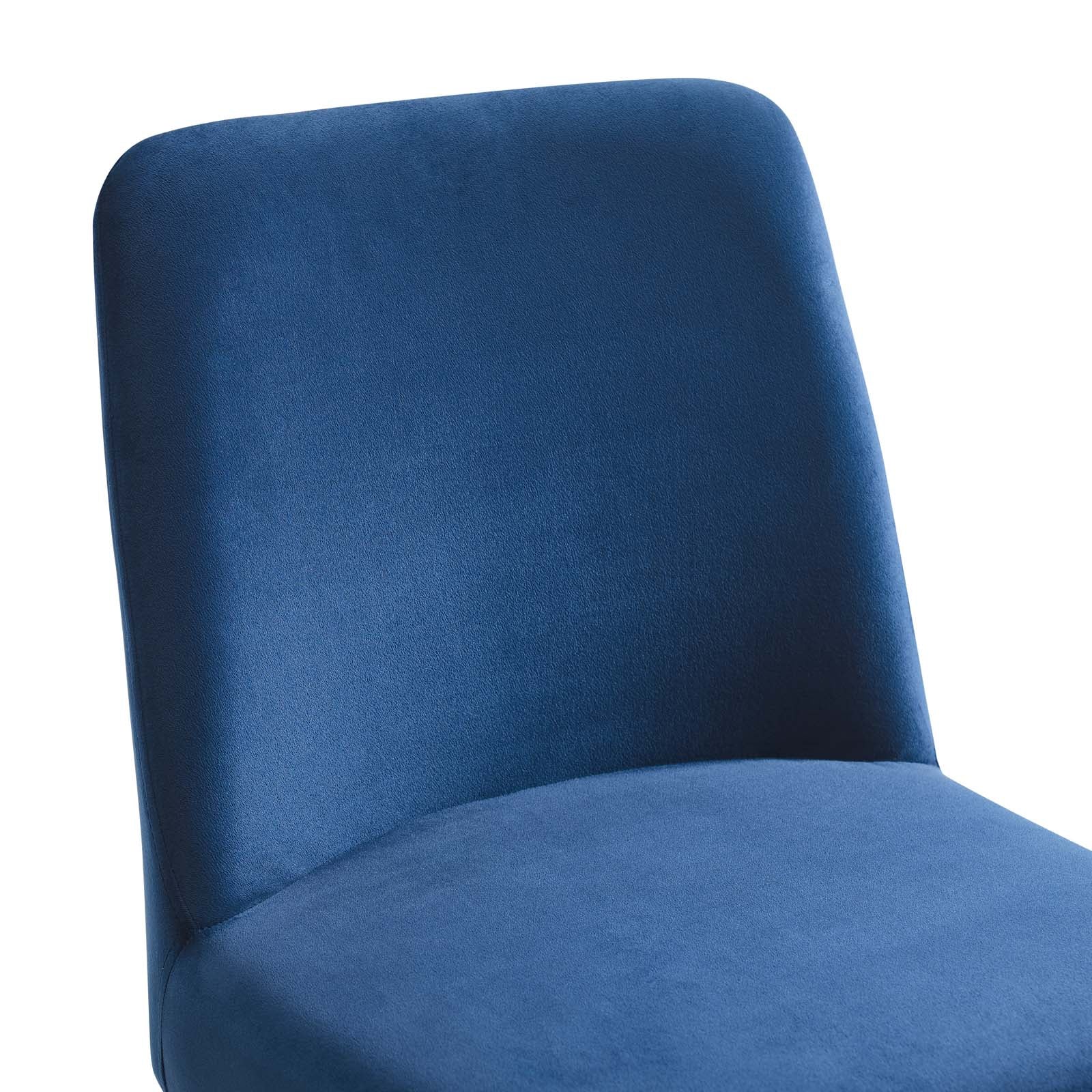 Modway Dining Chairs - Amplify Sled Base Performance Velvet Dining Side Chair Gold Navy