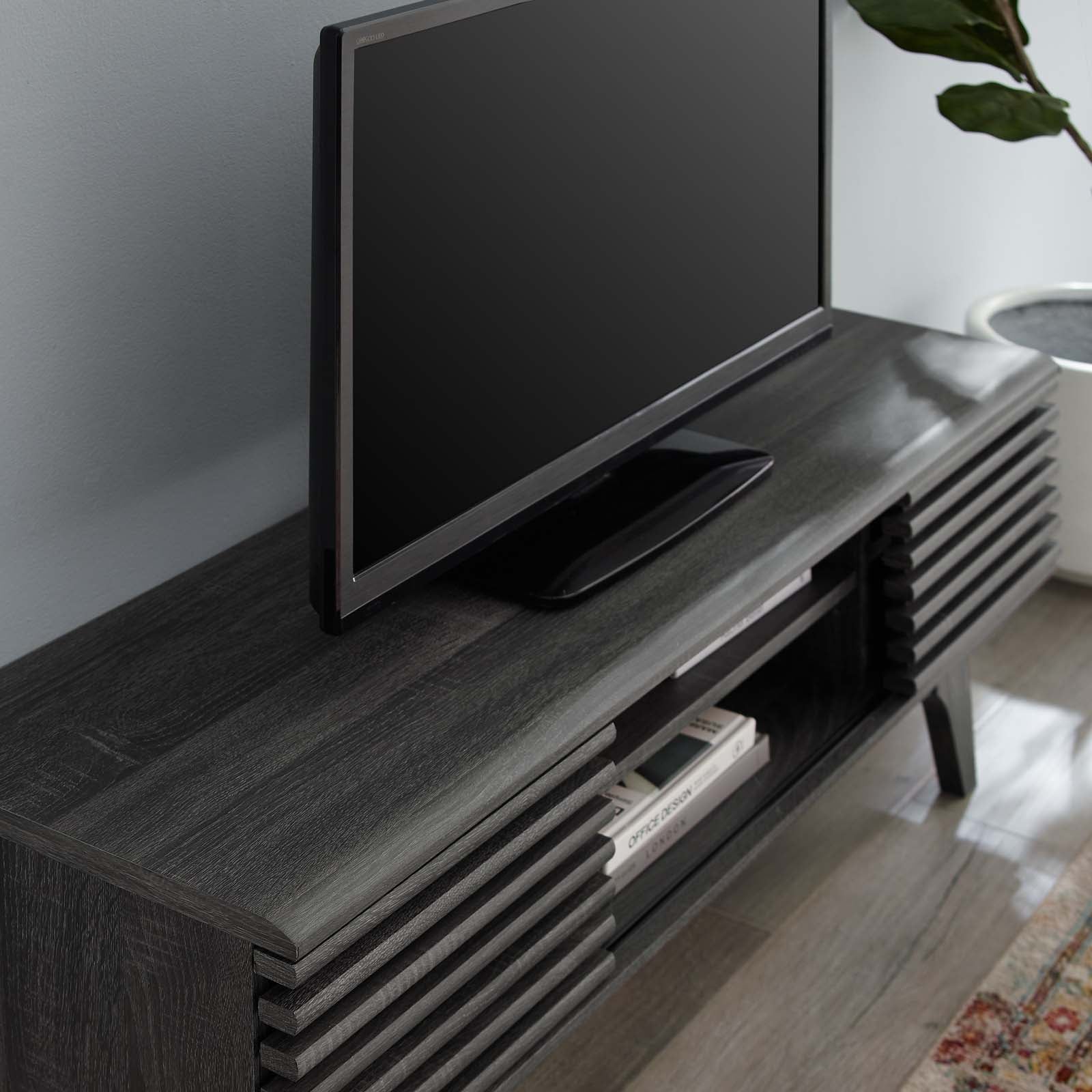 Modway TV & Media Units - Render-46"-Media-Console-TV-Stand-Charcoal