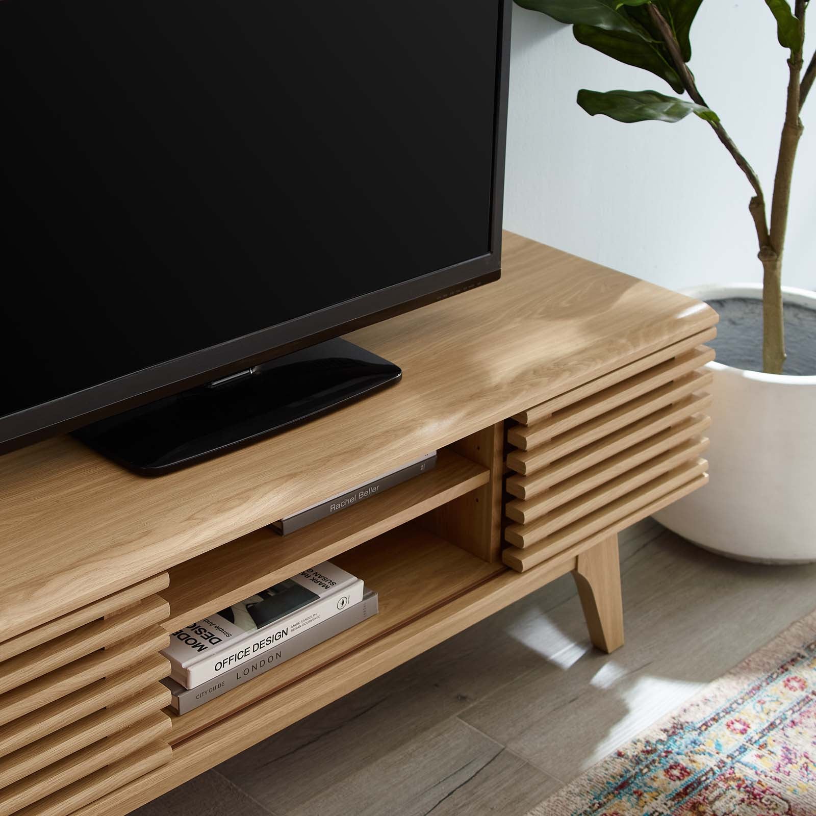 Modway TV & Media Units - Render 46" Media Console TV Stand Oak