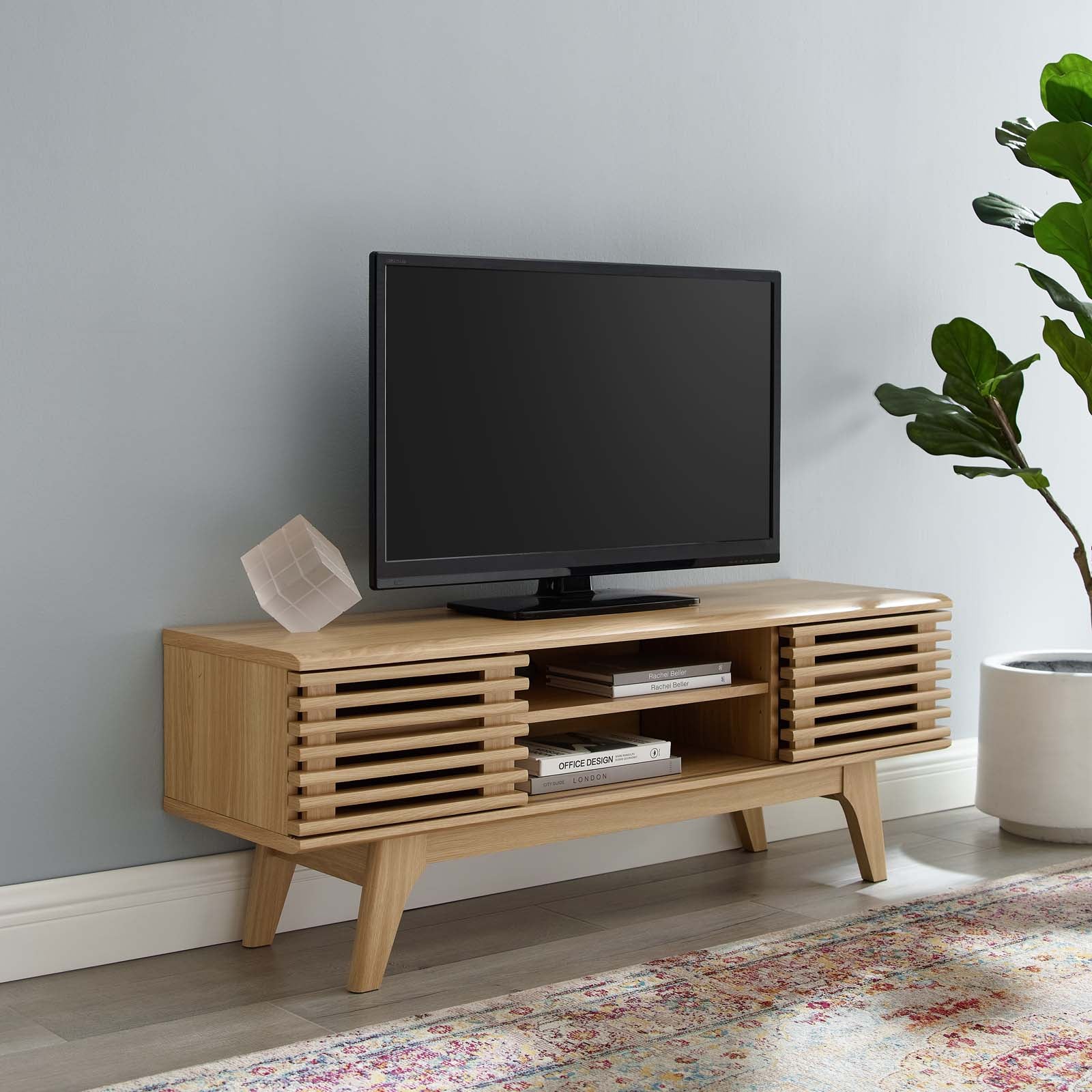Modway TV & Media Units - Render 46" Media Console TV Stand Oak