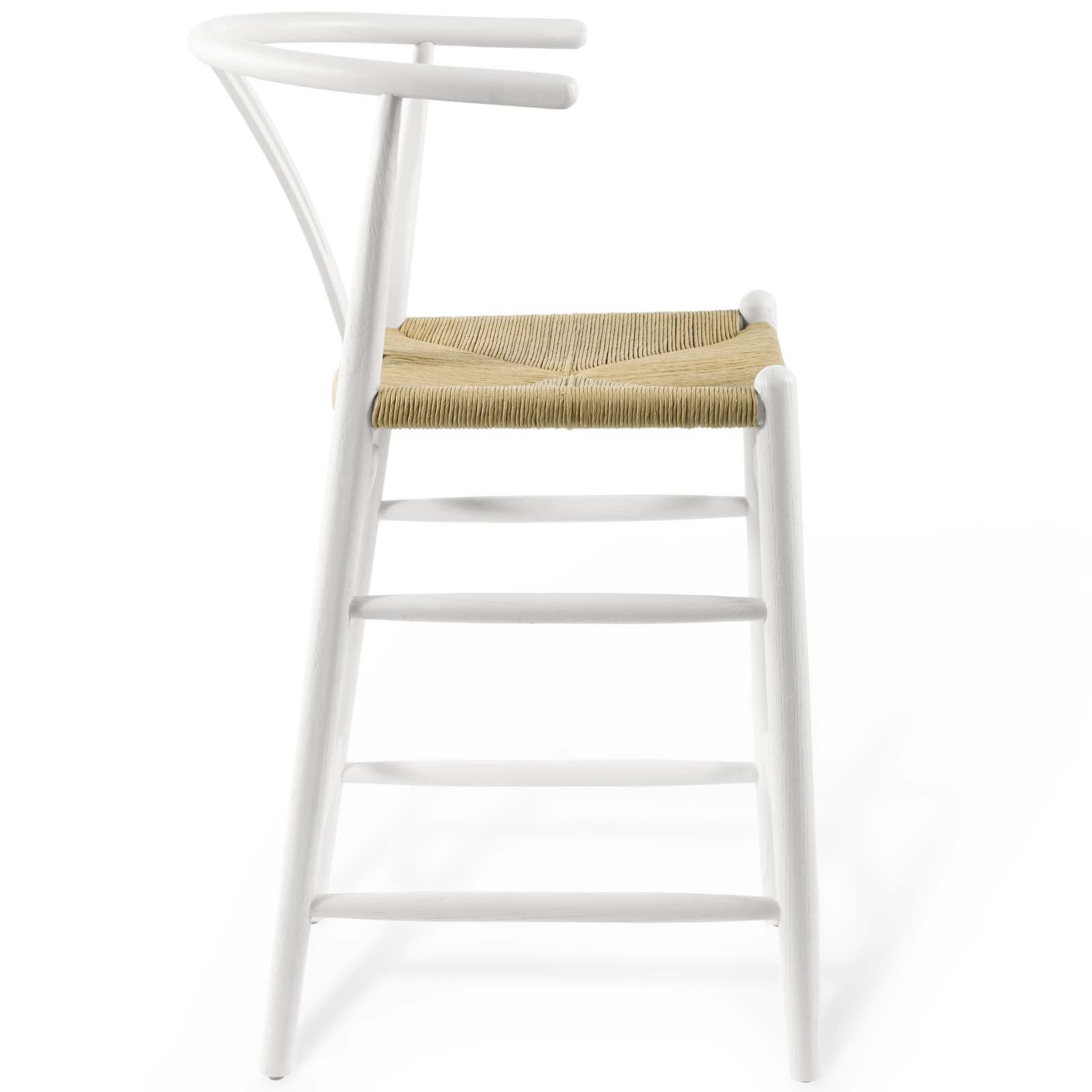 Modway Barstools - Amish Wood Counter Stool White
