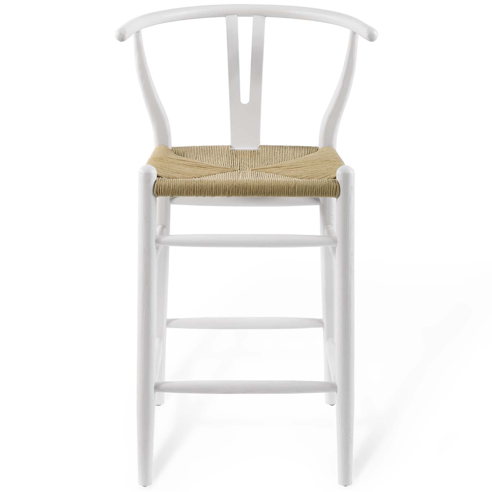 Modway Barstools - Amish Wood Counter Stool White