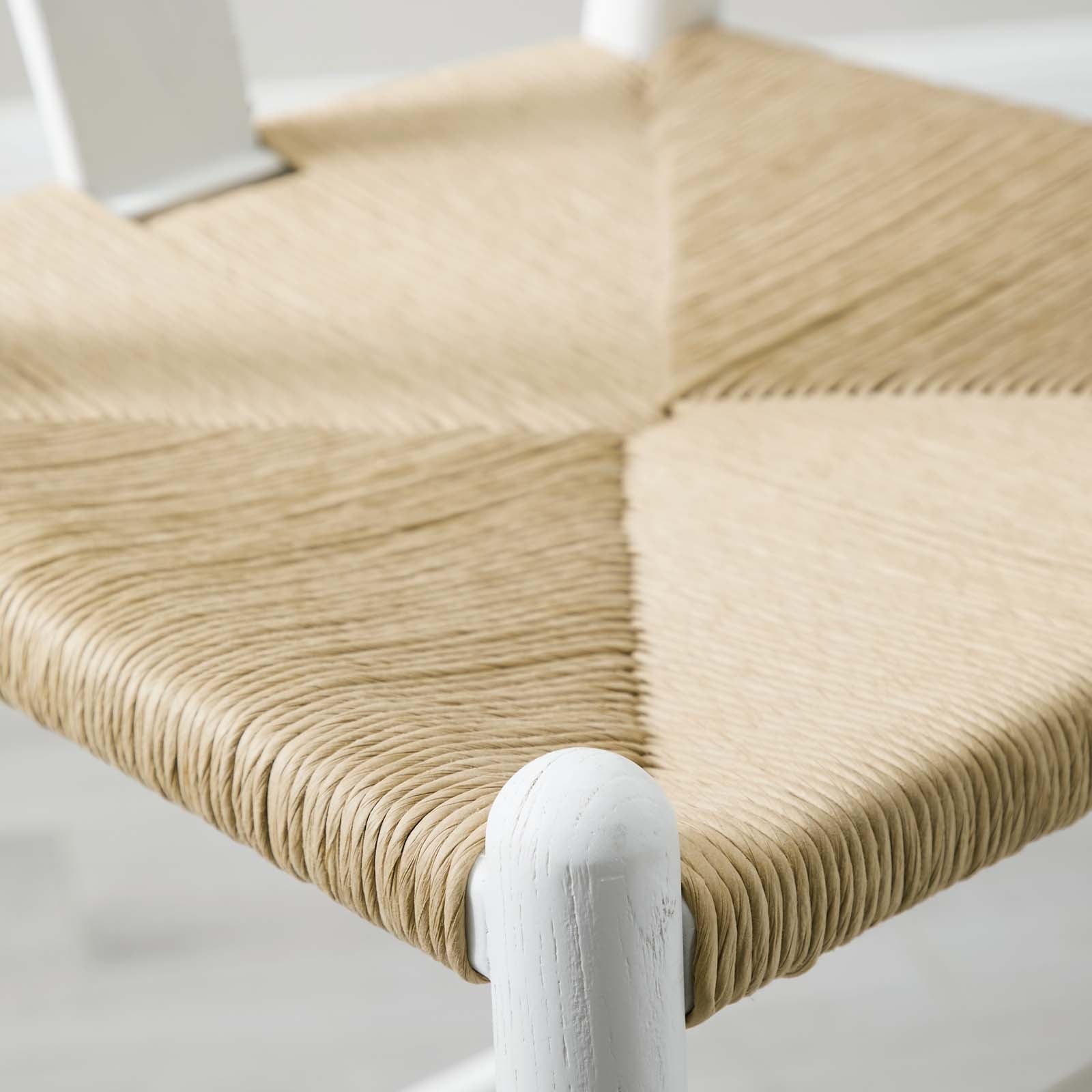 Modway Barstools - Amish Wood Counter Stool White