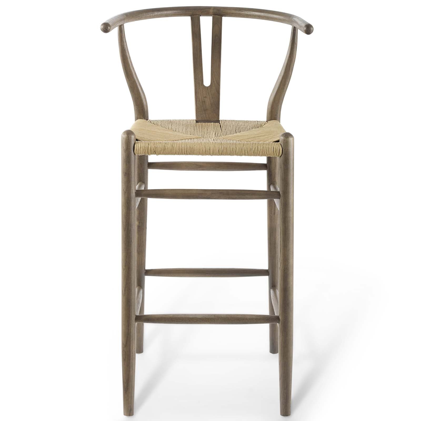 Modway Barstools - Amish Wood Bar Stool Gray