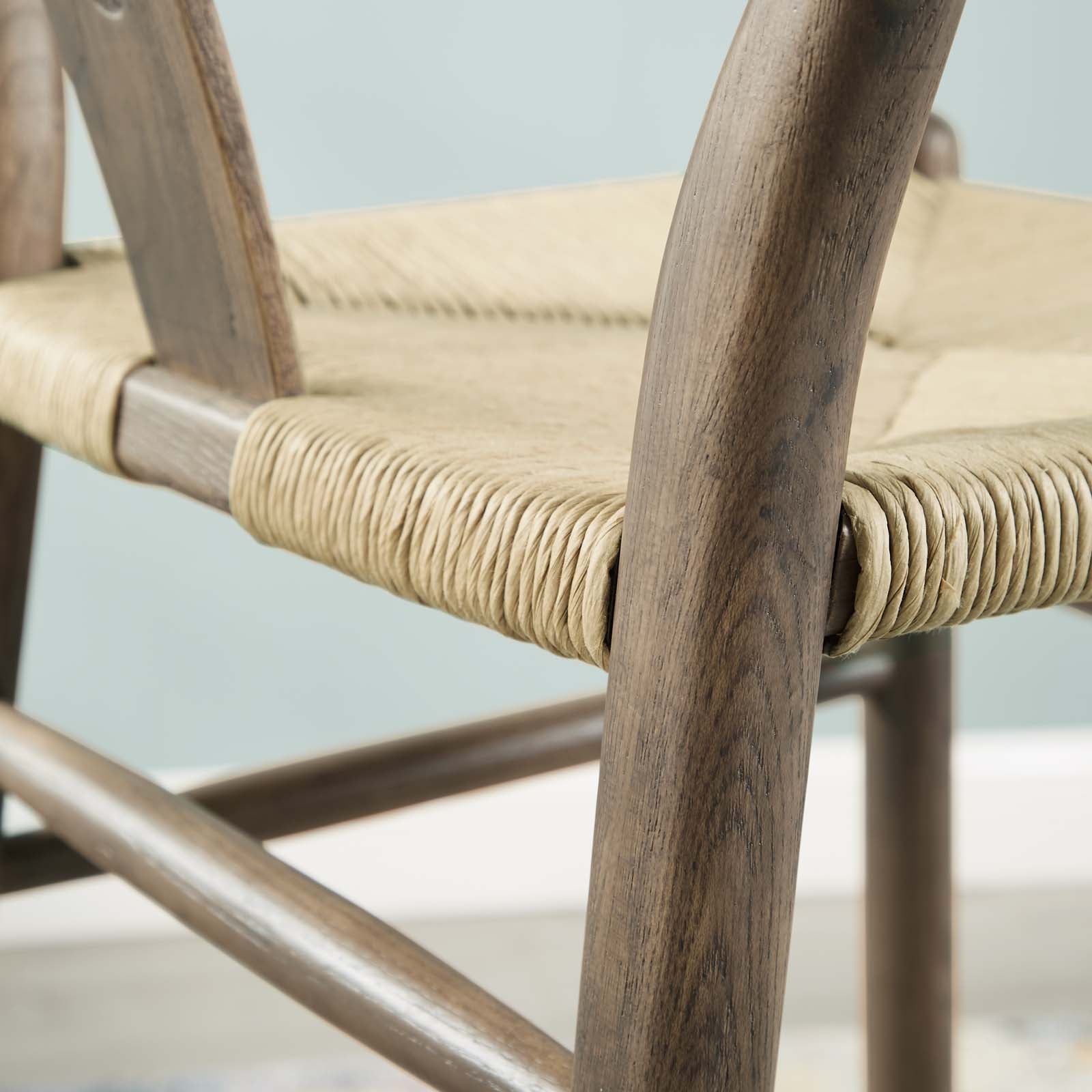 Modway Barstools - Amish Wood Bar Stool Gray
