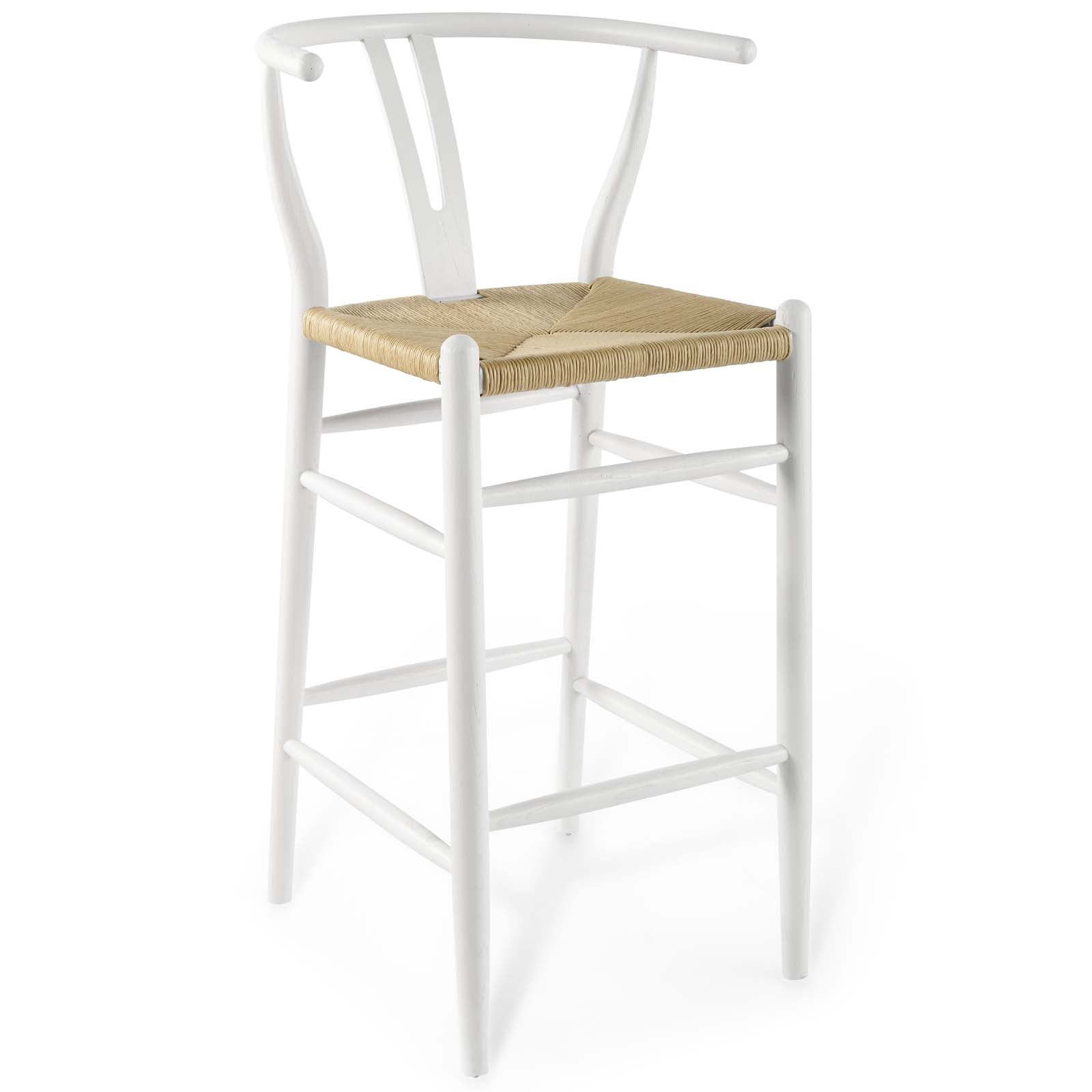 Modway Barstools - Amish Wood Bar Stool White