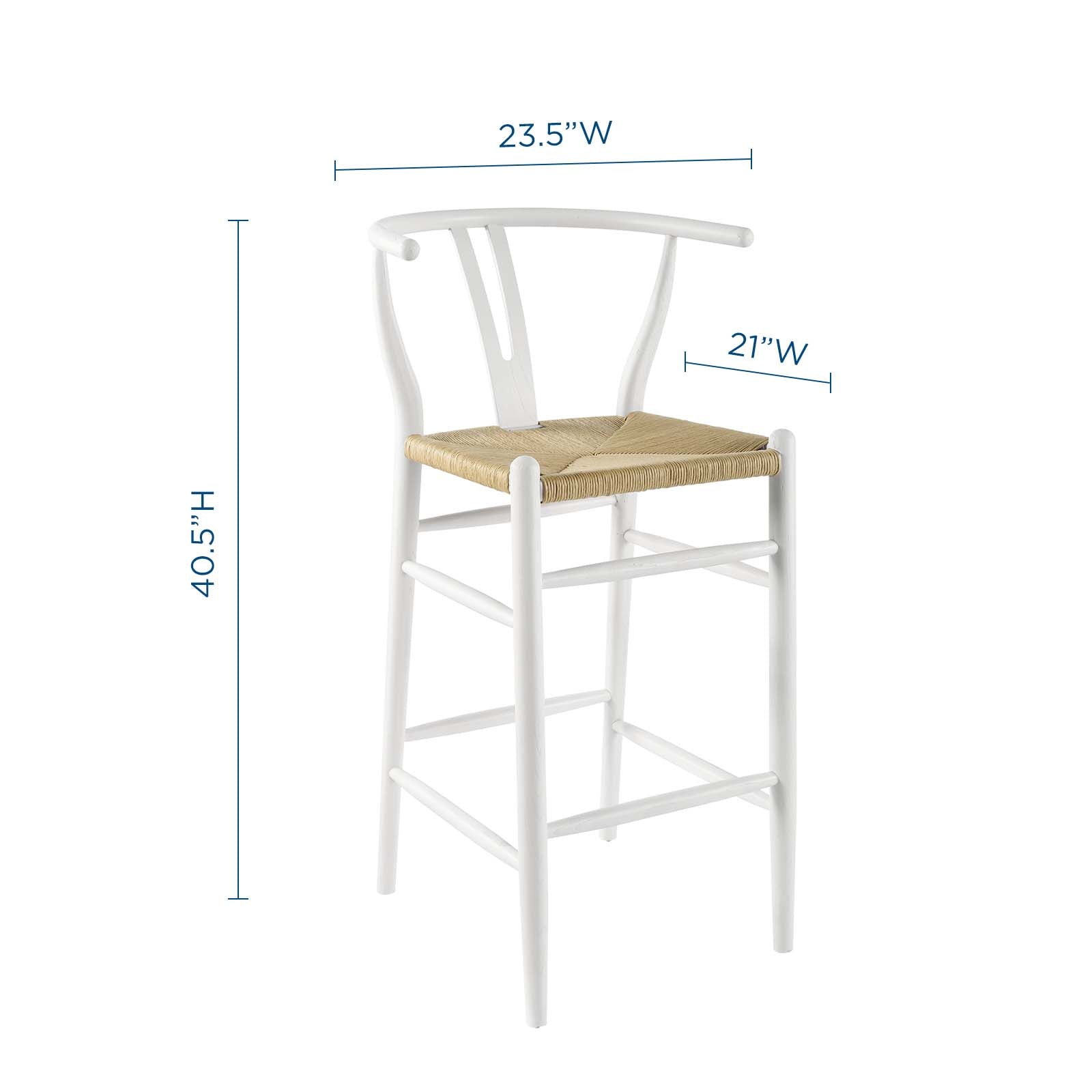 Modway Barstools - Amish Wood Bar Stool White