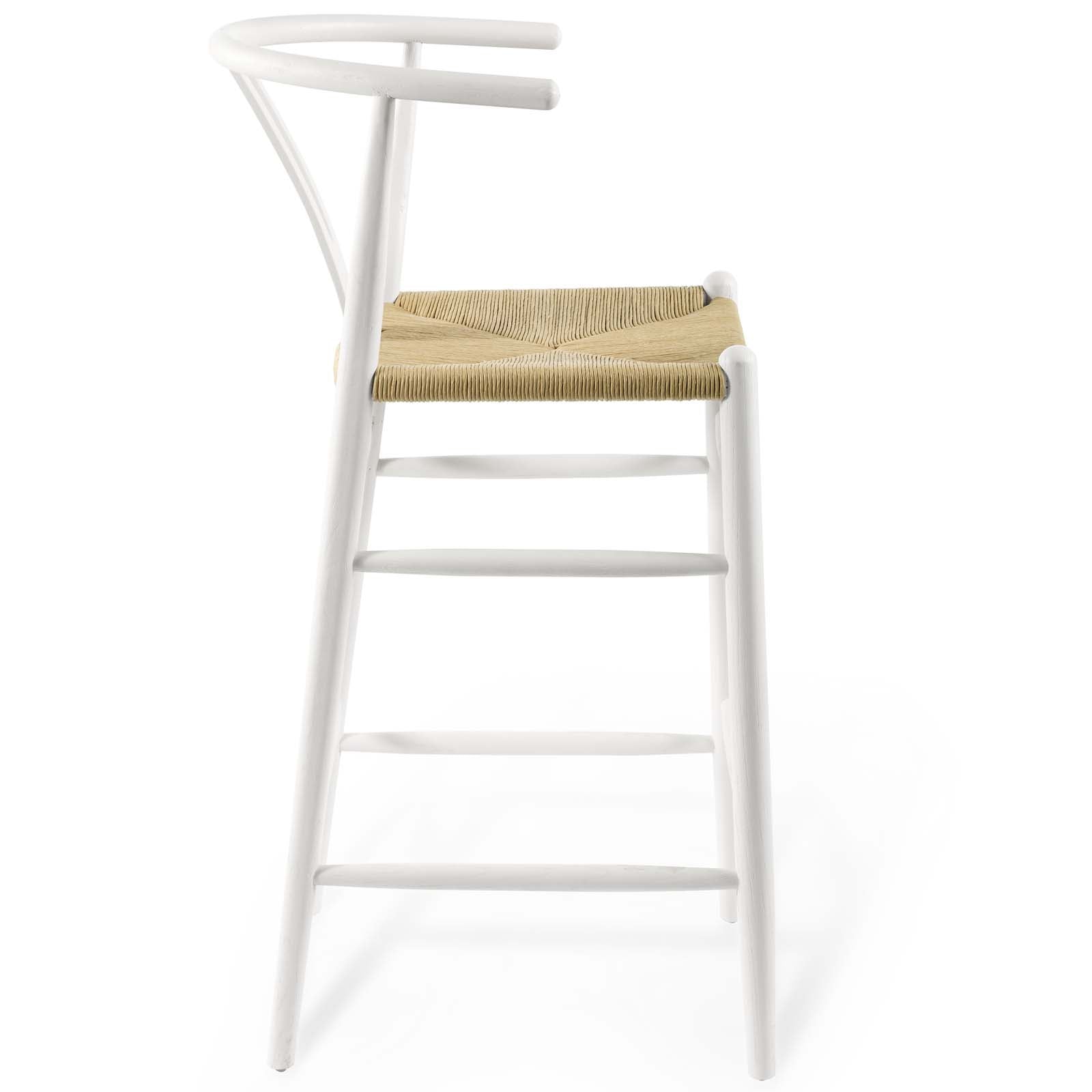 Modway Barstools - Amish Wood Bar Stool White
