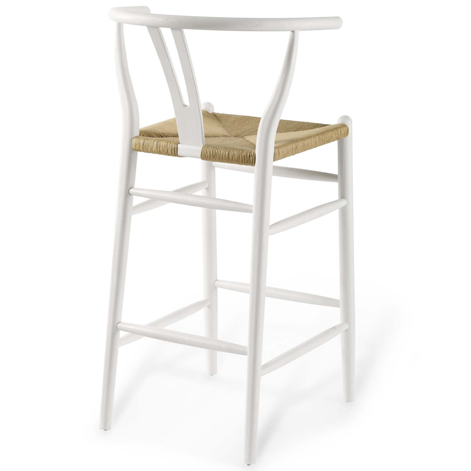 Modway Barstools - Amish Wood Bar Stool White