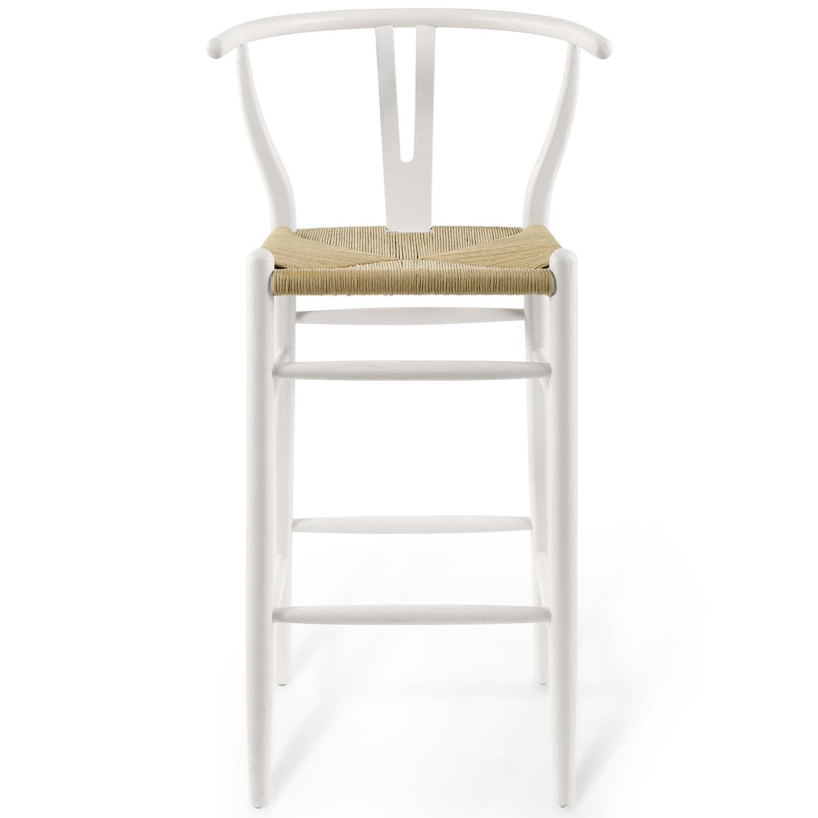Modway Barstools - Amish Wood Bar Stool White