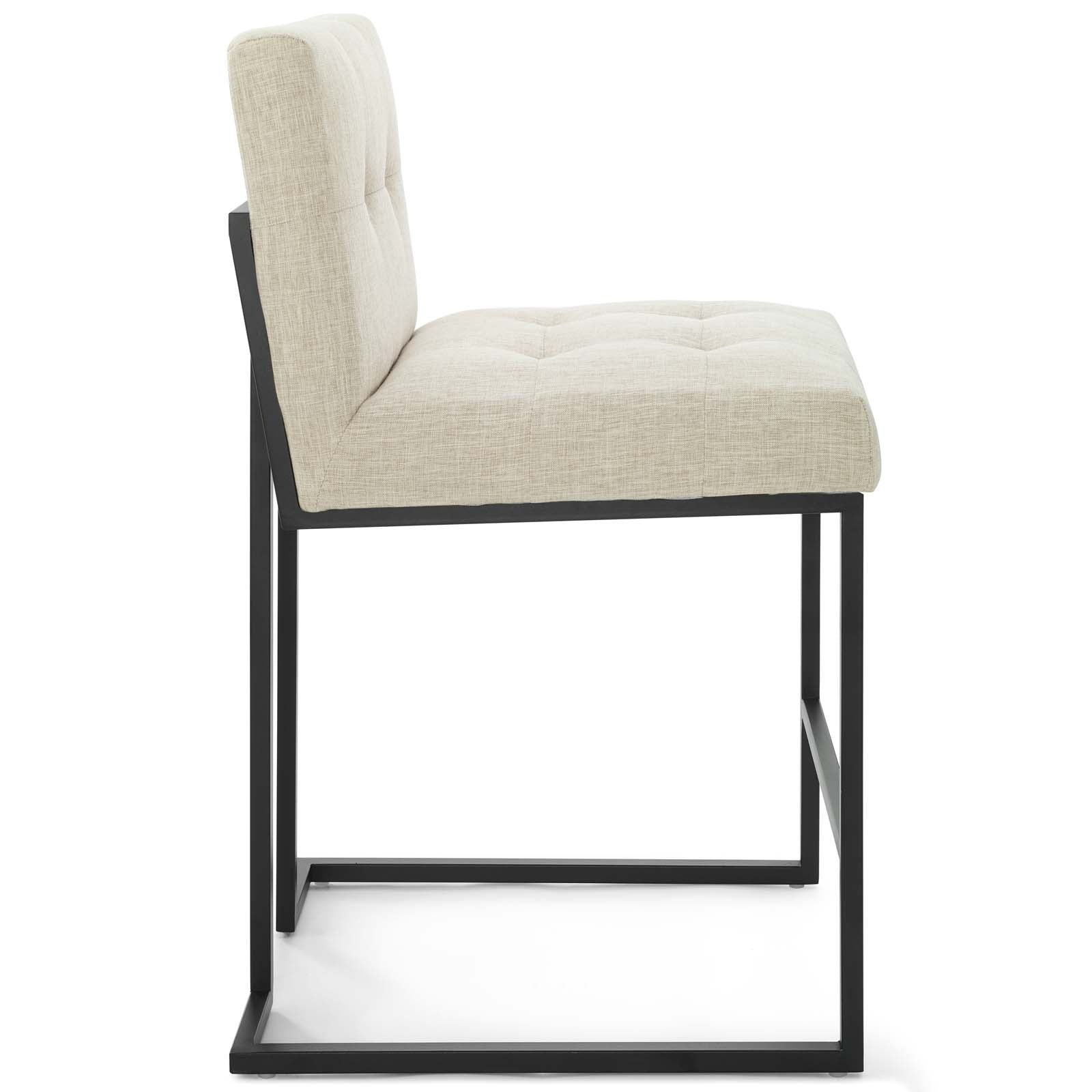Modway Barstools - Privy Fabric Counter Stool Black Beige