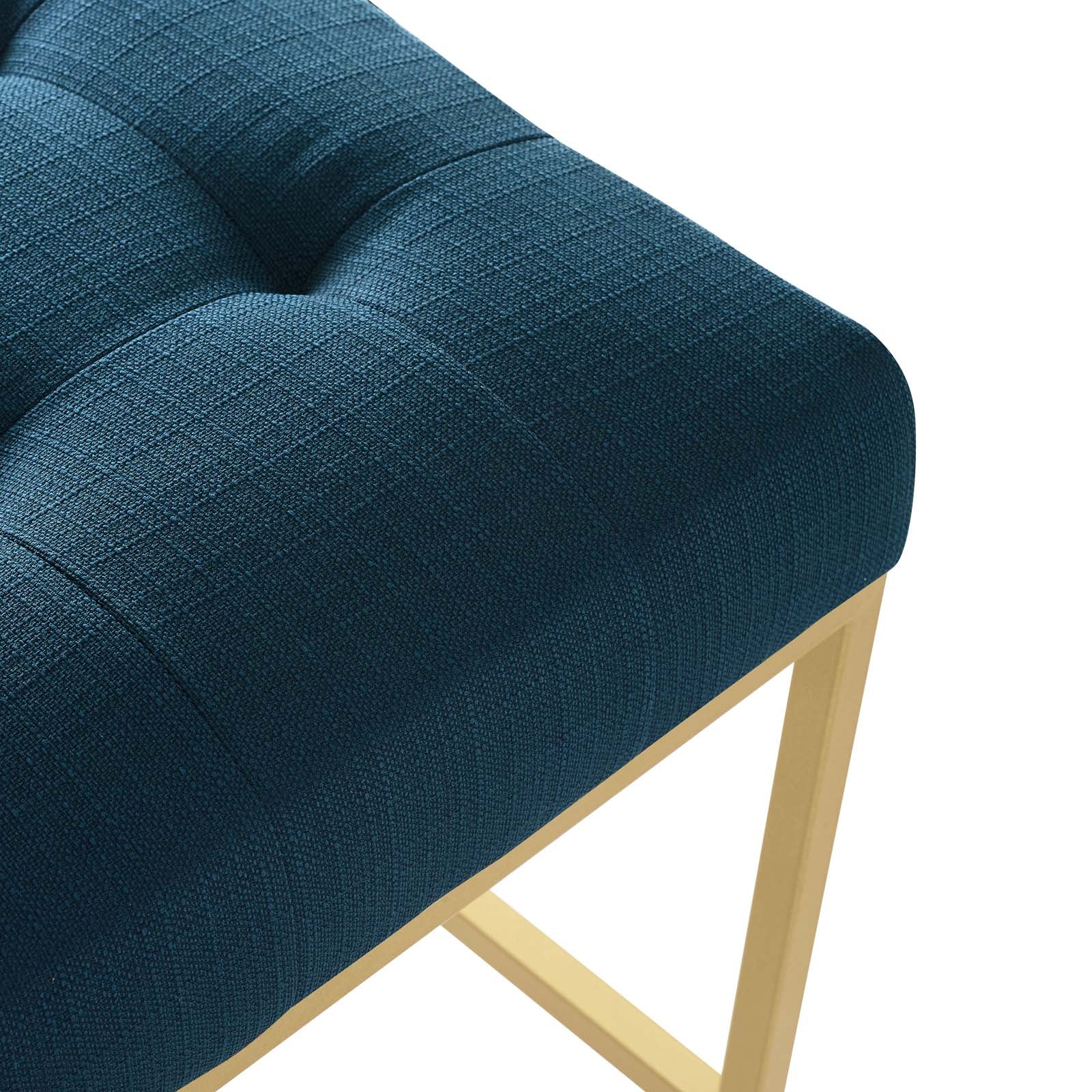 Modway Barstools - Privy Fabric Bar Stool Gold Azure