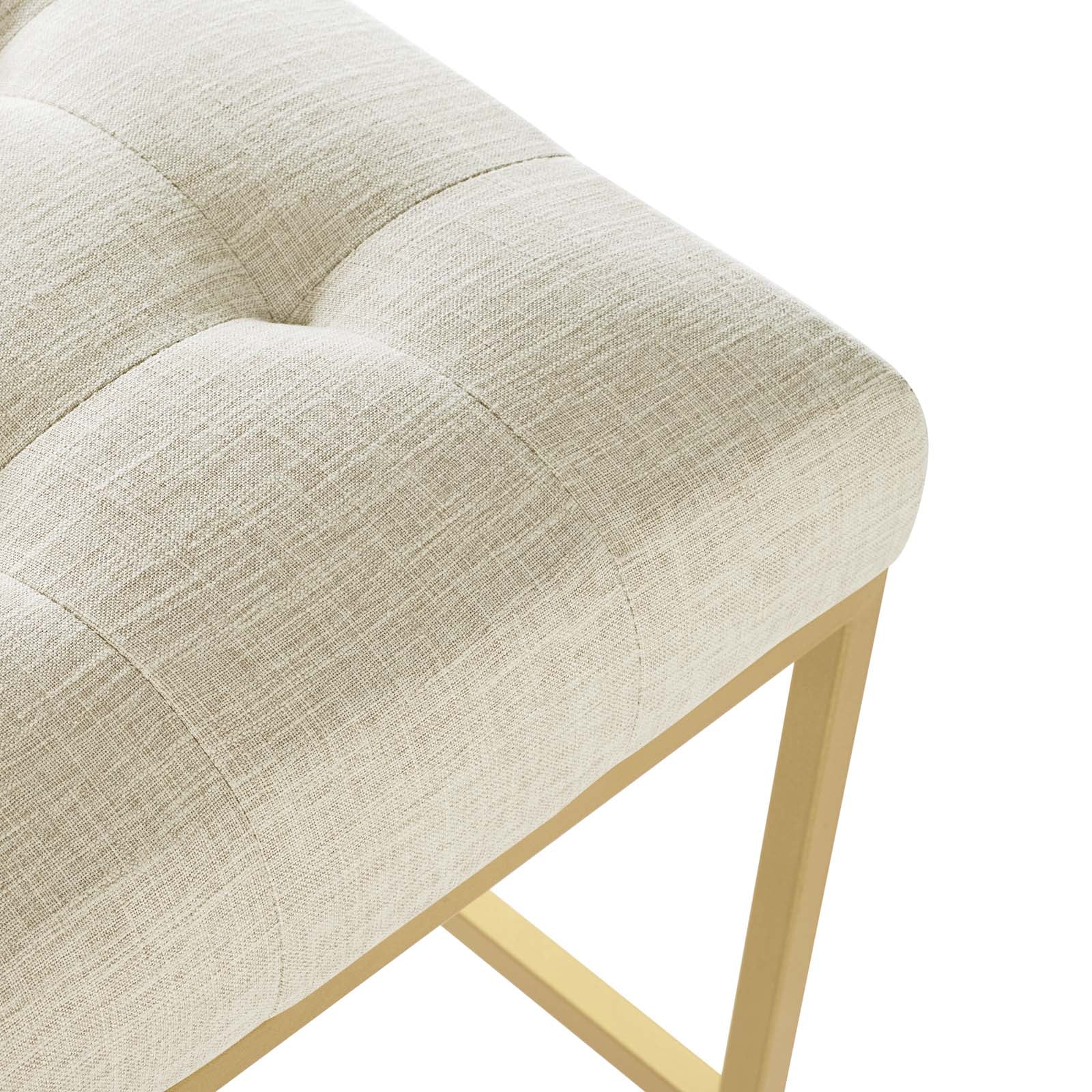 Modway Barstools - Privy Fabric Bar Stool Gold Beige