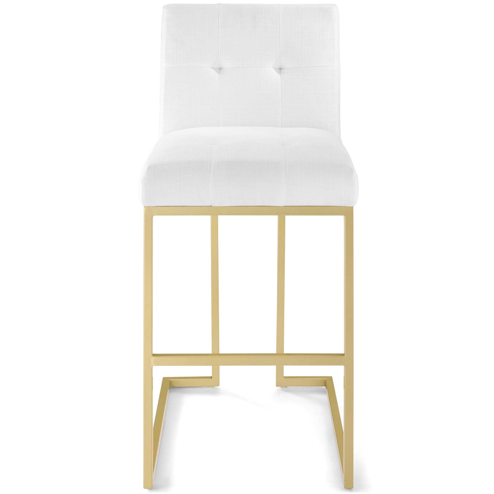 Modway Barstools - Privy Fabric Bar Stool Gold White