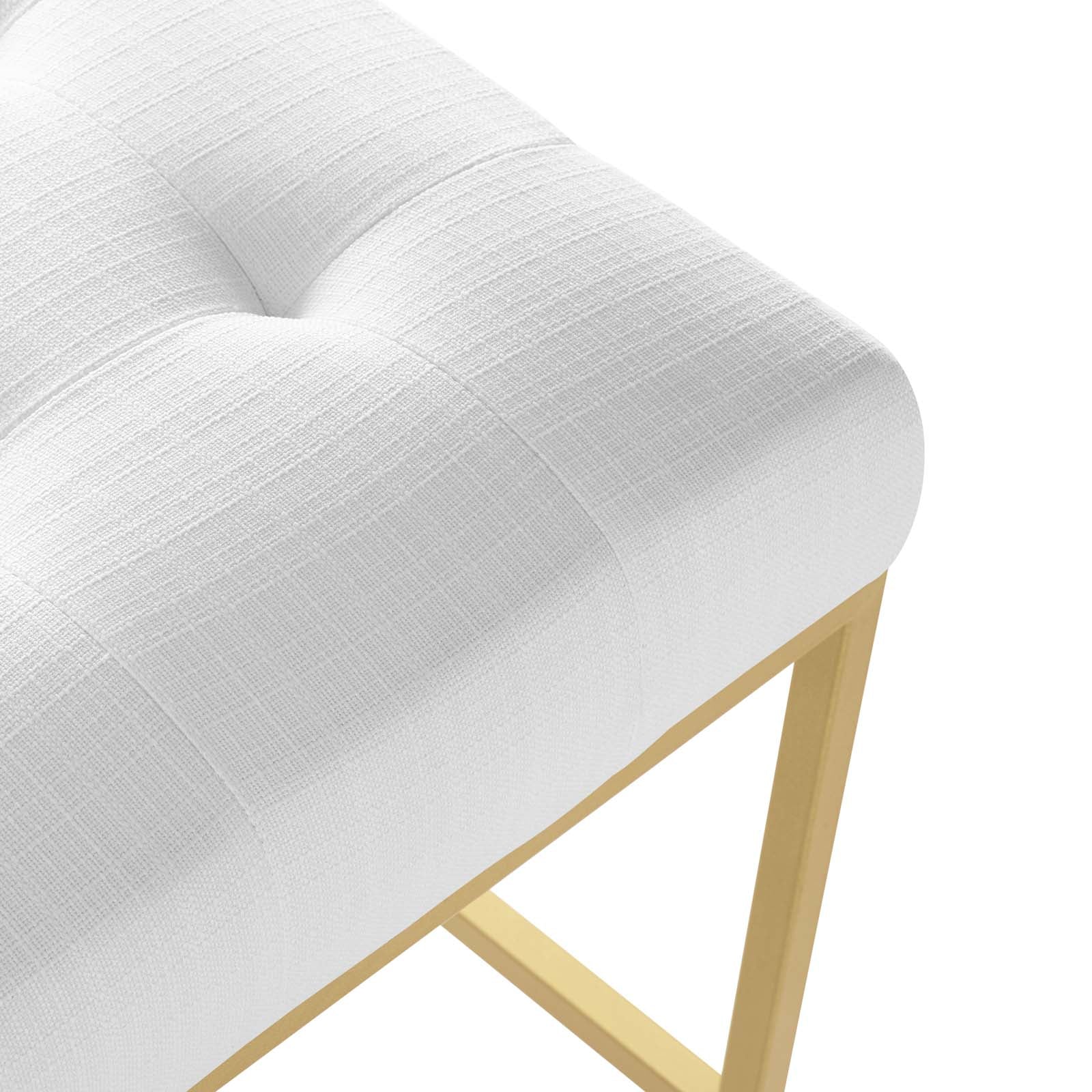Modway Barstools - Privy Fabric Bar Stool Gold White
