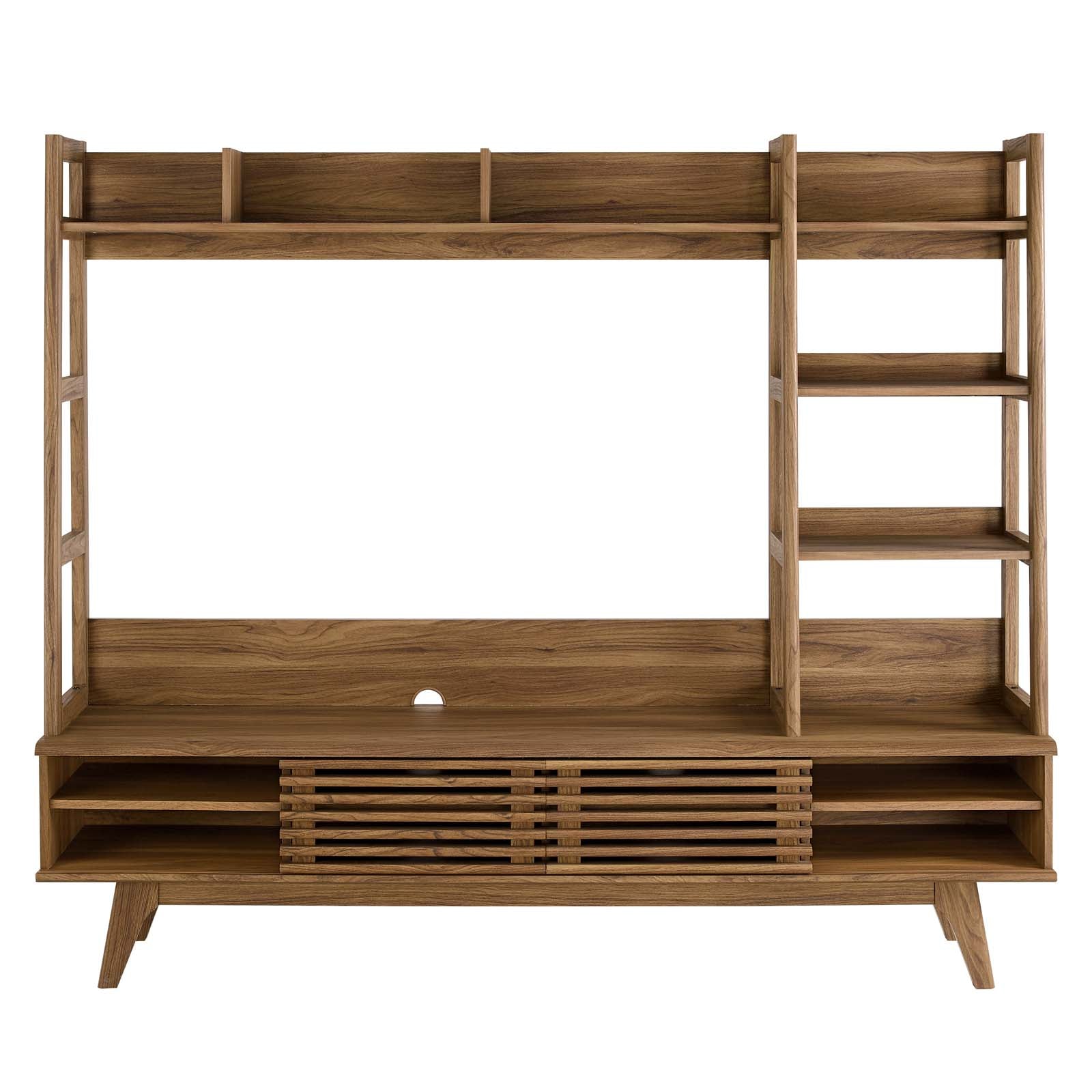 Modway TV & Media Units - Render TV Stand Entertainment Center Walnut