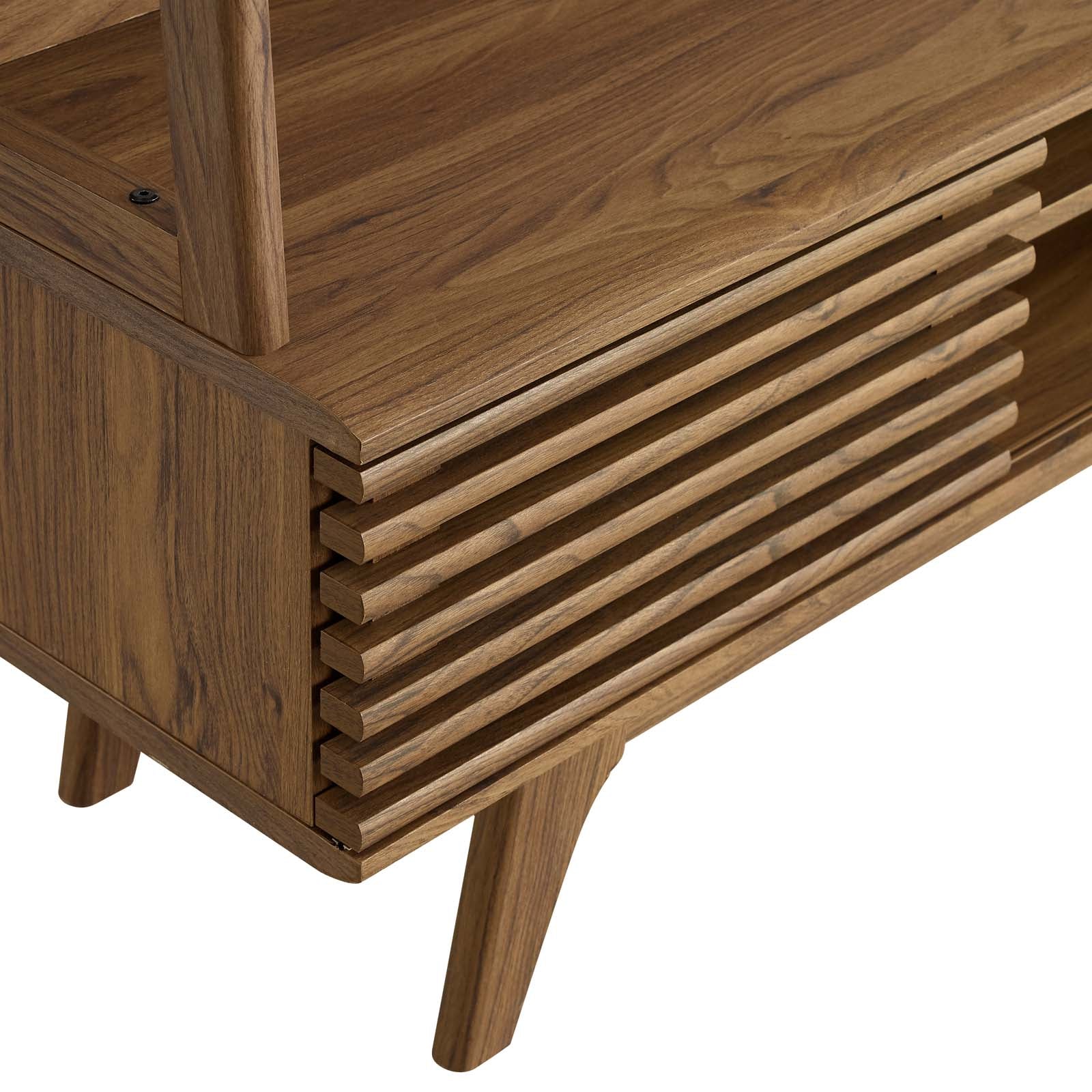 Modway TV & Media Units - Render TV Stand Entertainment Center Walnut