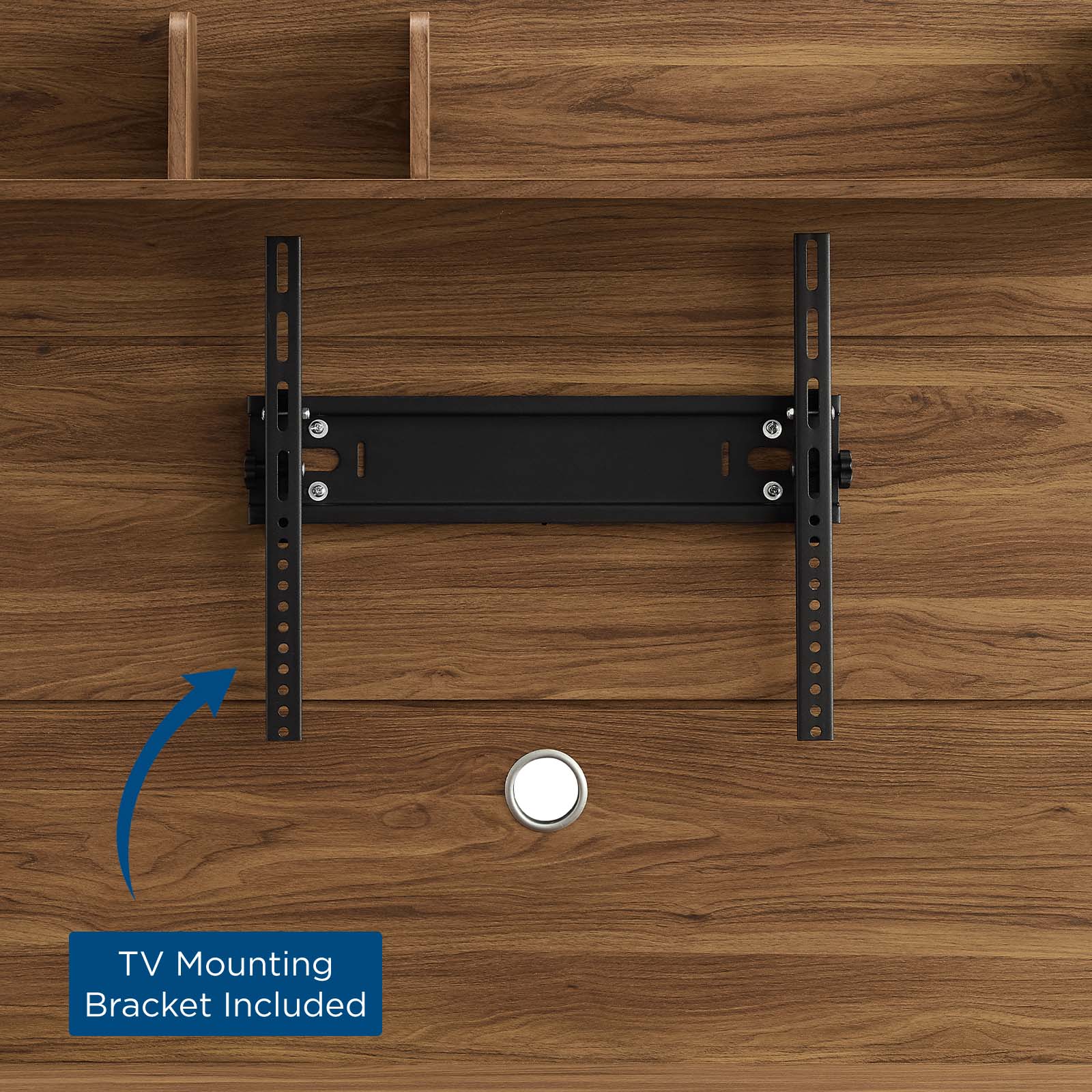 Modway TV & Media Units - Render Wall Mounted TV Stand Entertainment Center Walnut