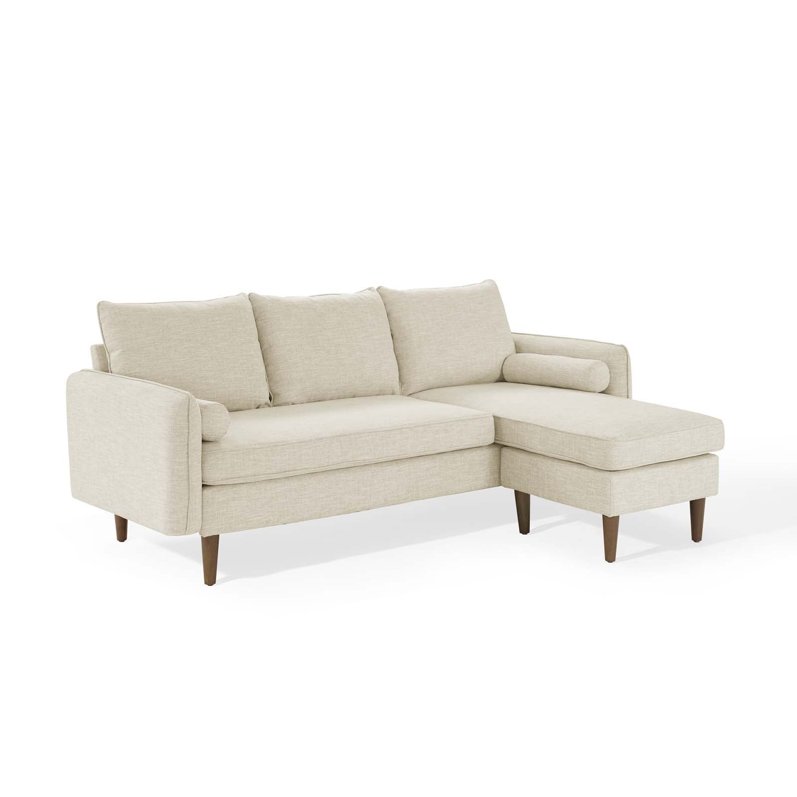 Modway Sectional Sofas - Revive Reversible Sectional Sofa Beige